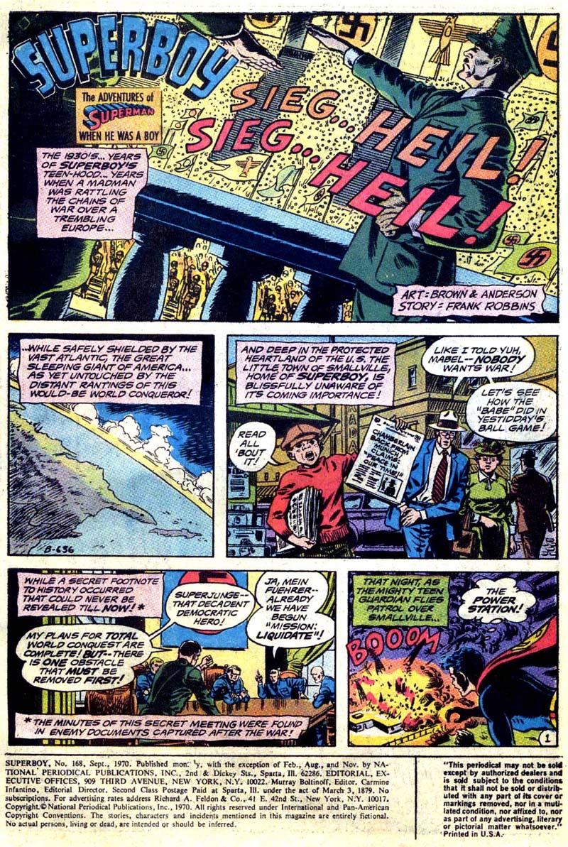 Read online Superboy (1949) comic -  Issue #168 - 2