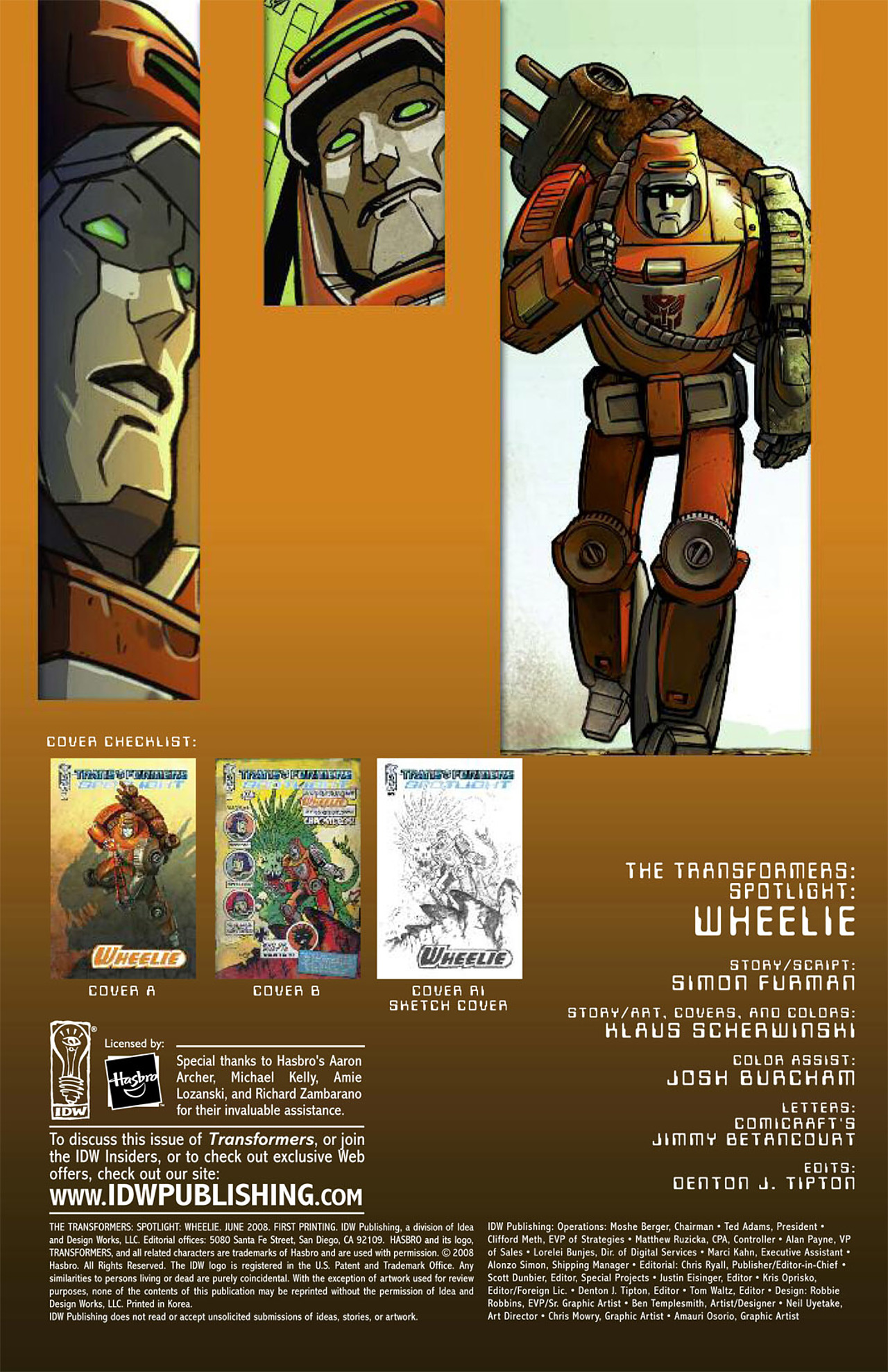 Read online Transformers Spotlight: Wheelie comic -  Issue # Full - 5