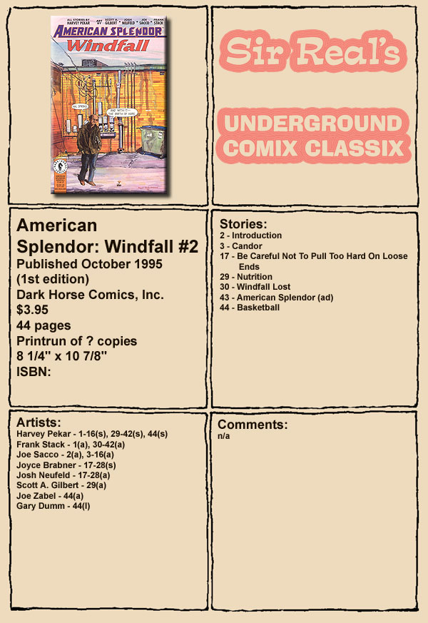 Read online American Splendor: Windfall comic -  Issue #2 - 1