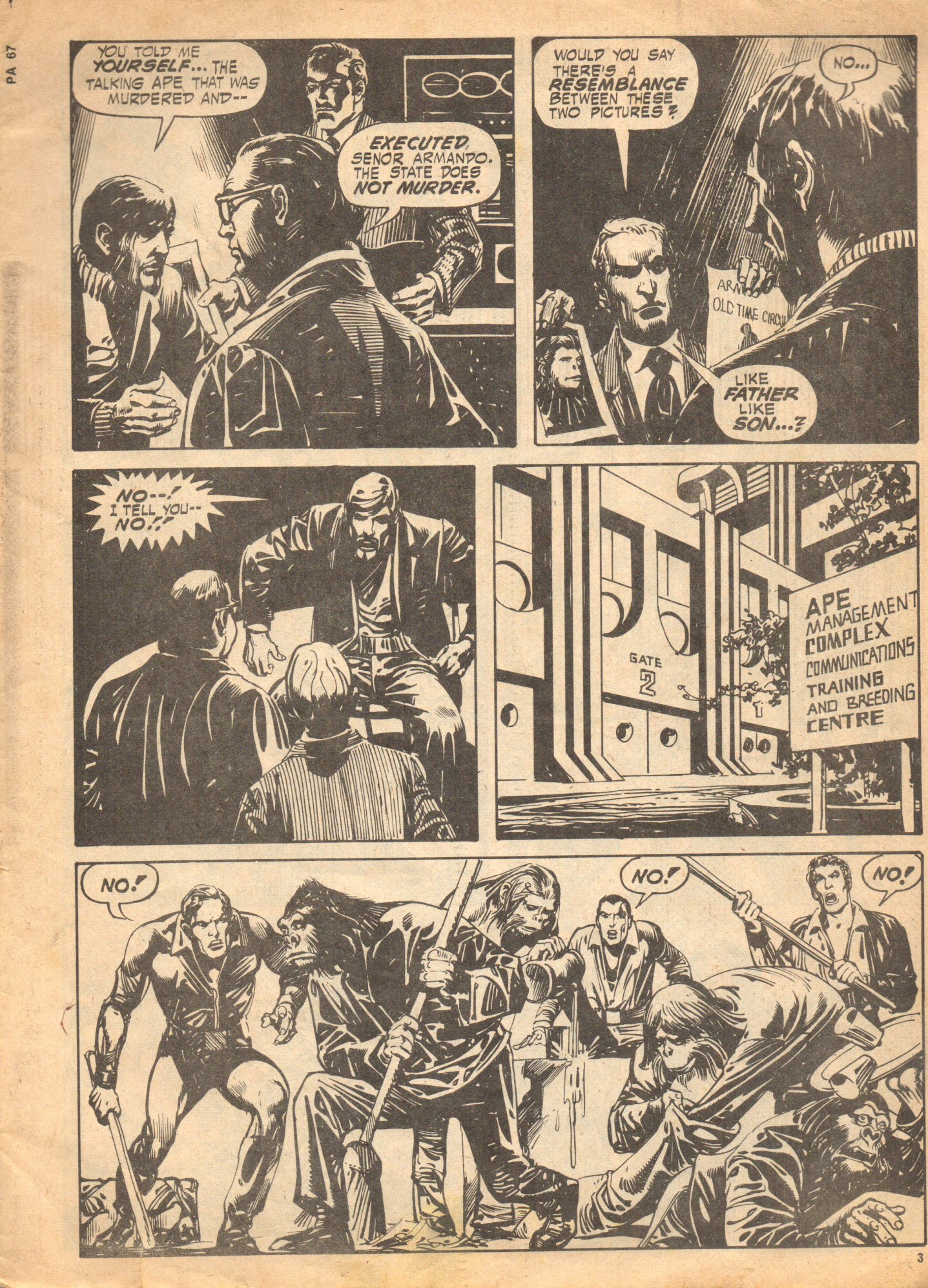Read online Planet of the Apes (1974) comic -  Issue #67 - 3