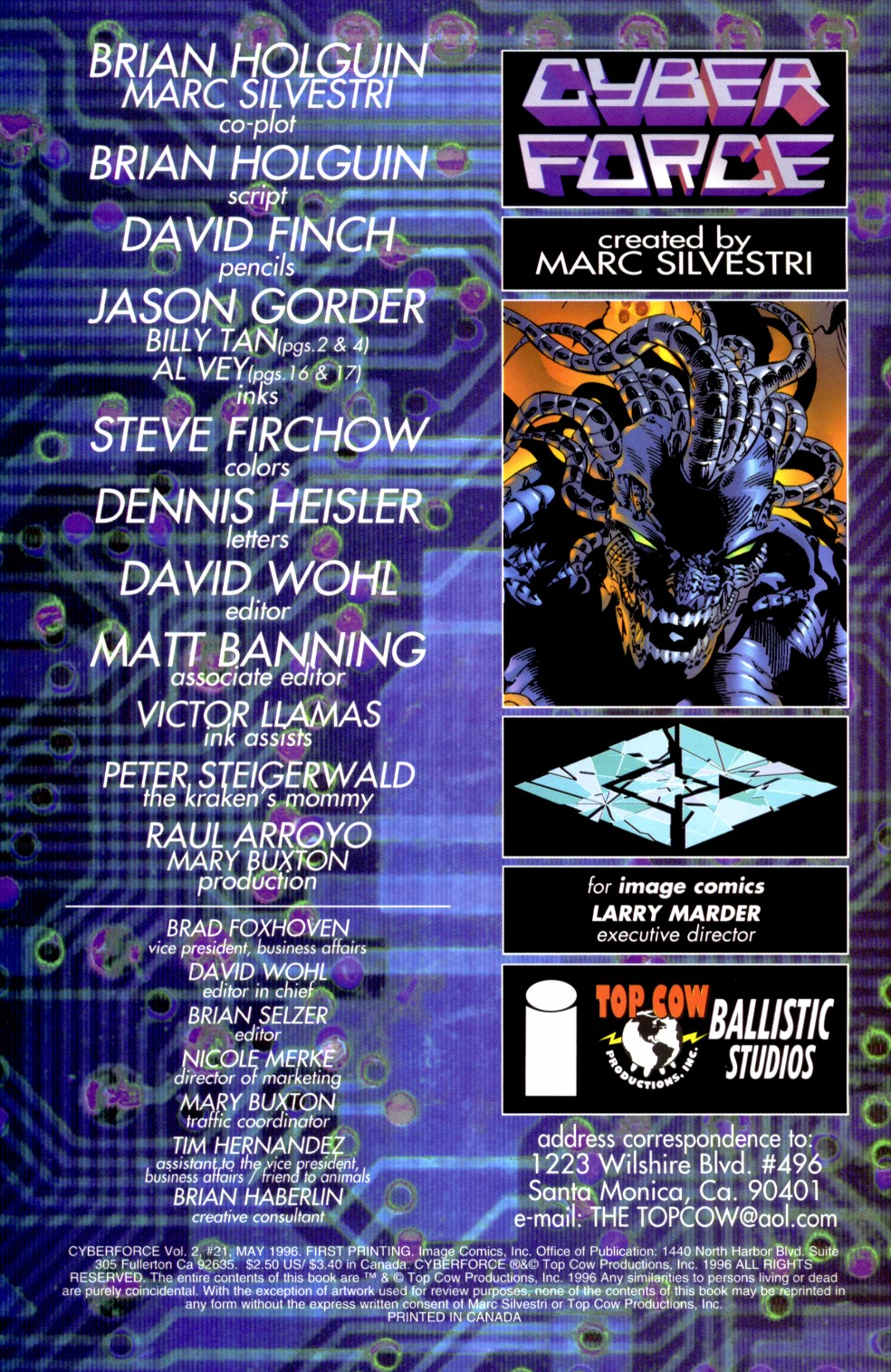 Read online Cyberforce (1993) comic -  Issue #21 - 2