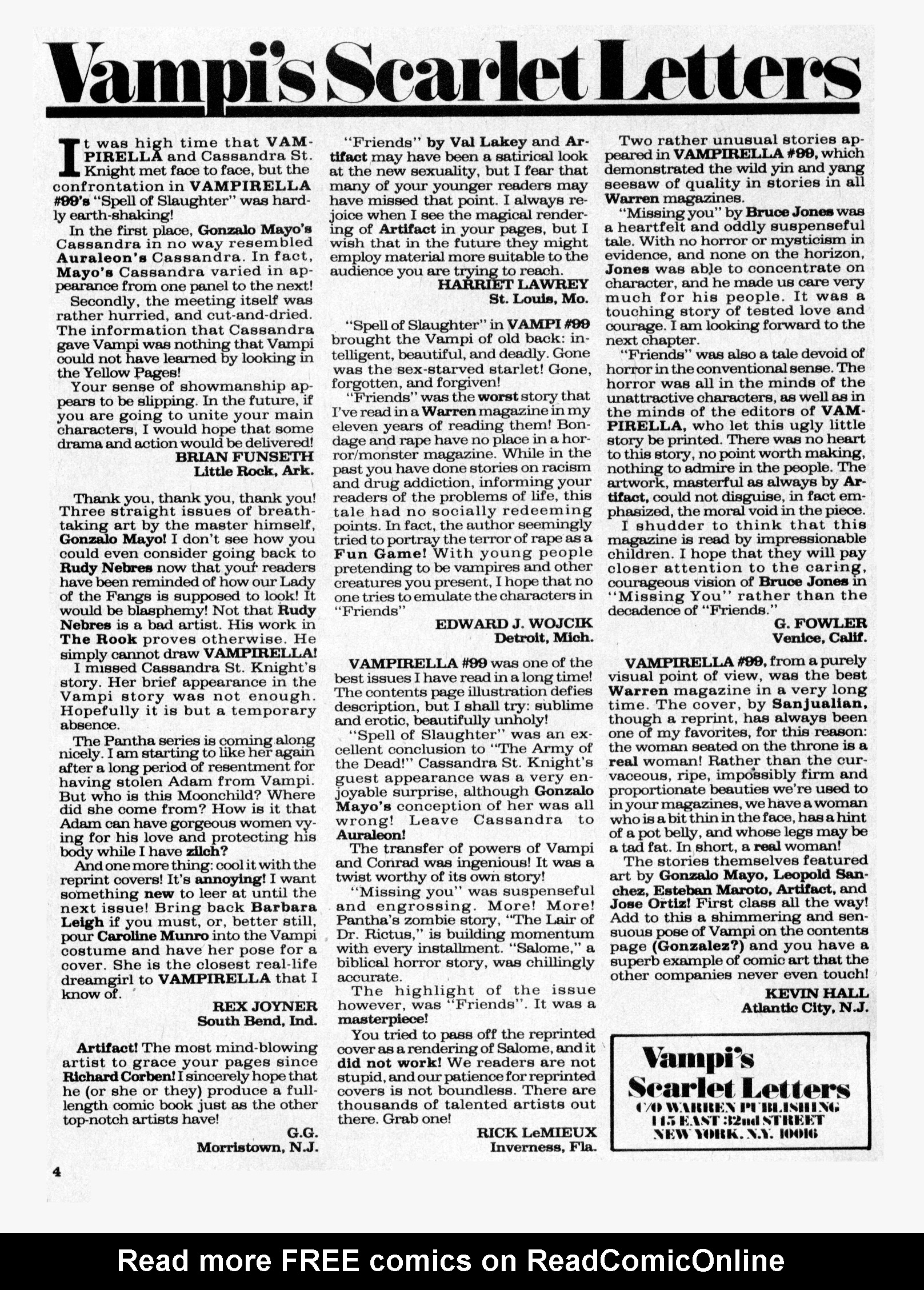 Read online Vampirella (1969) comic -  Issue #101 - 4