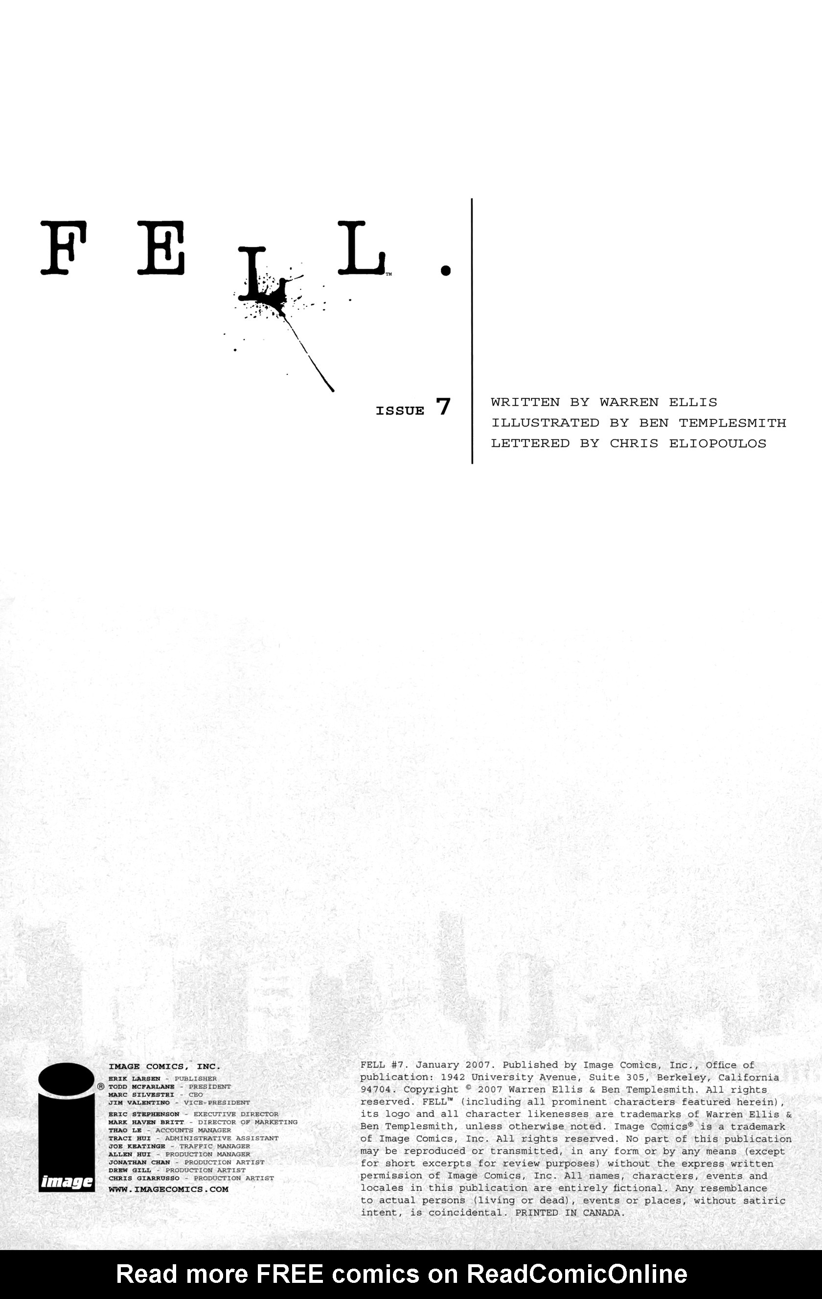Read online Fell comic -  Issue #7 - 2