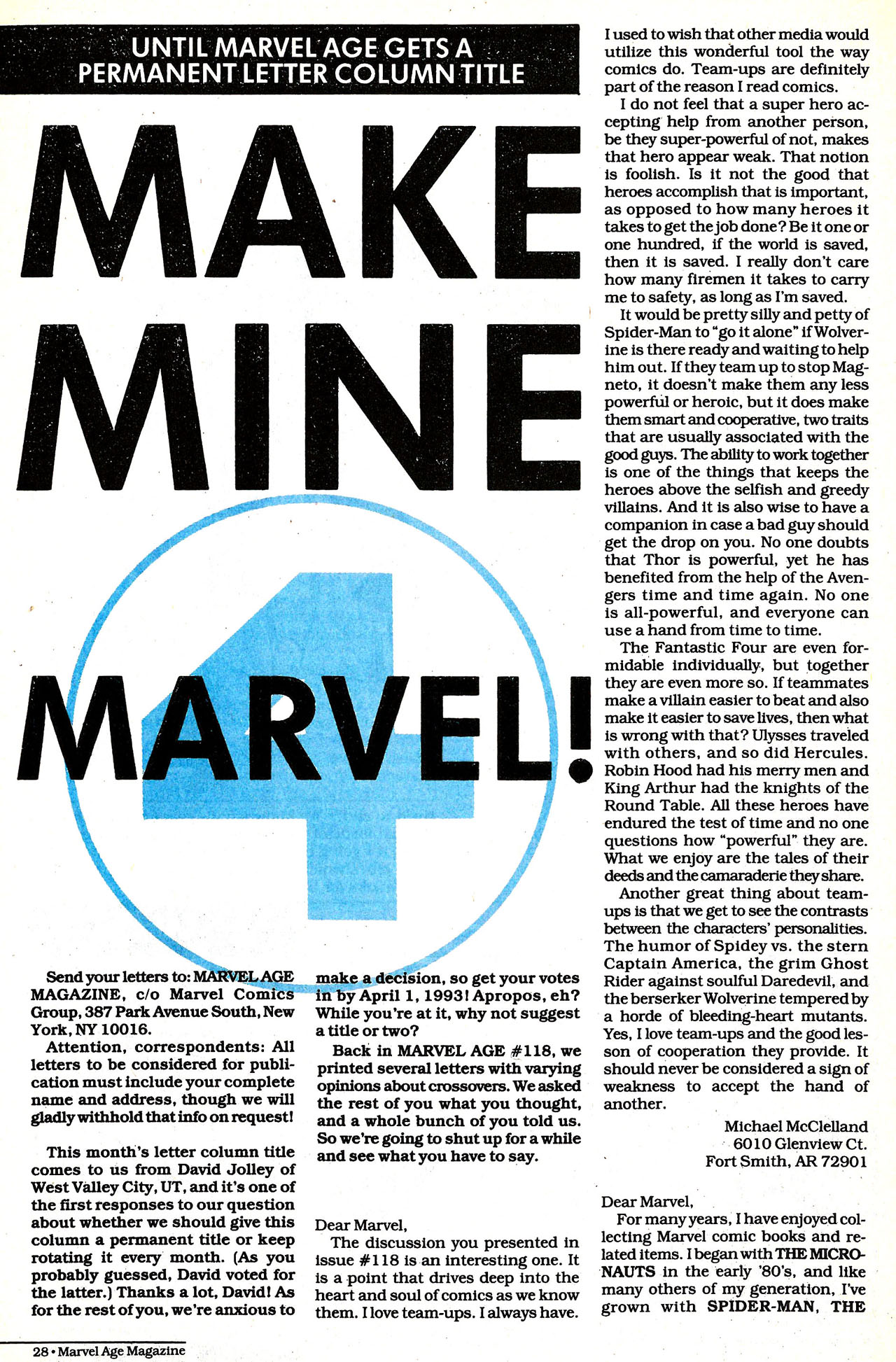 Read online Marvel Age comic -  Issue #123 - 26