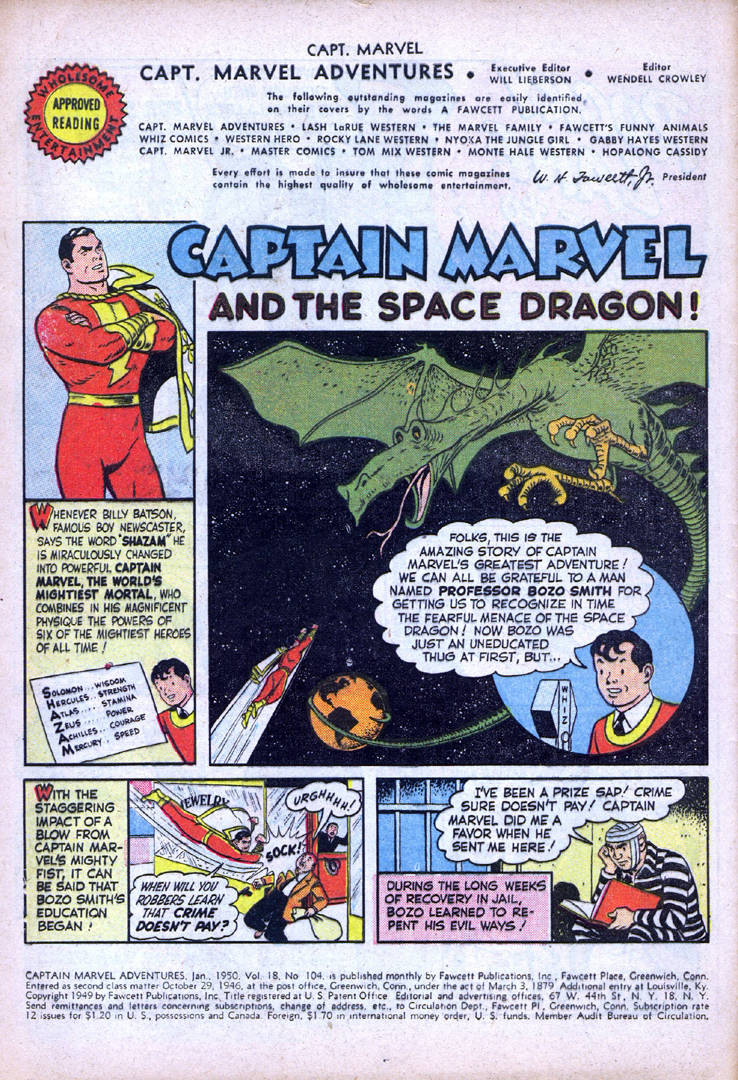 Read online Captain Marvel Adventures comic -  Issue #104 - 4