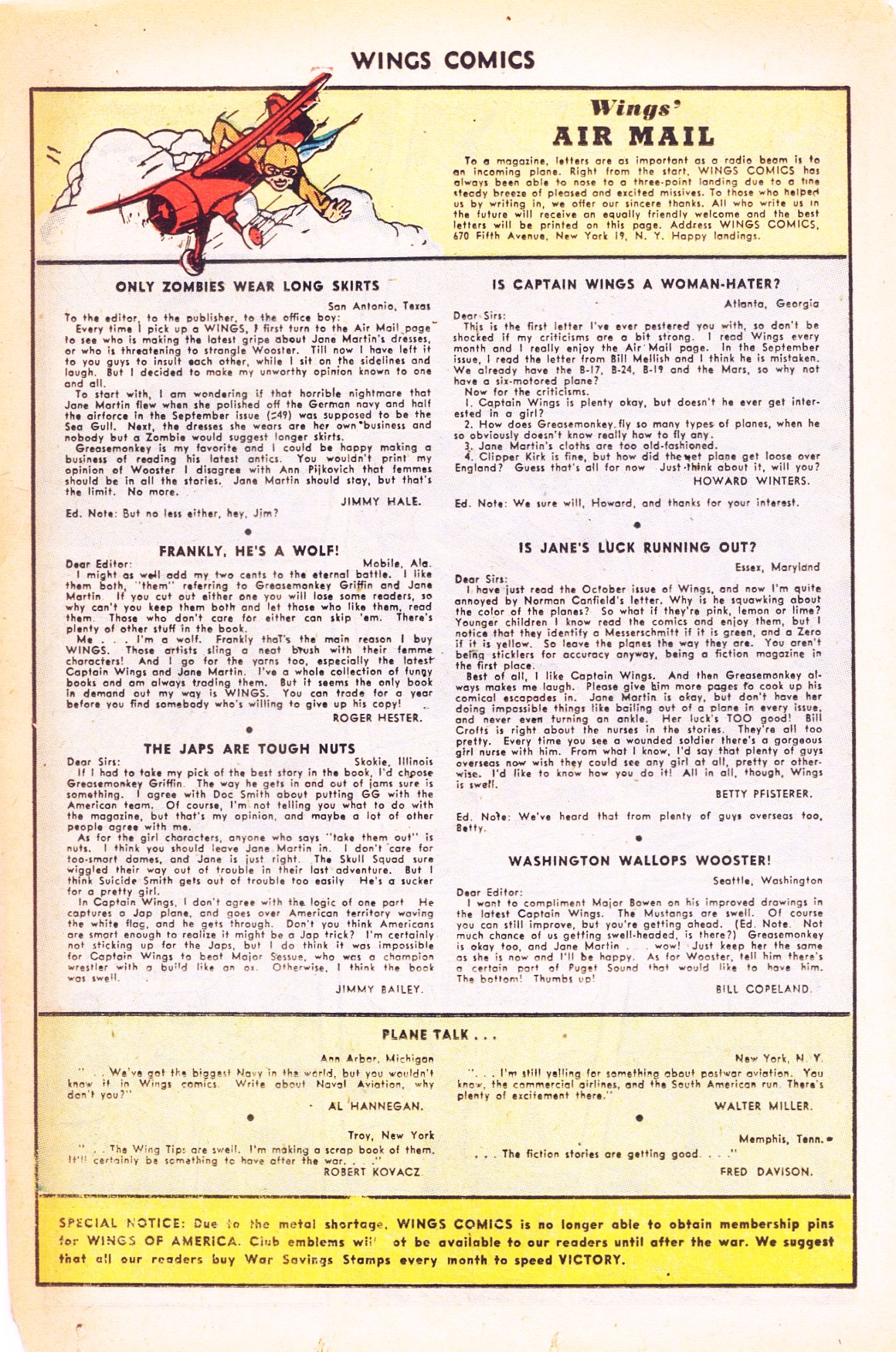 Read online Wings Comics comic -  Issue #53 - 36