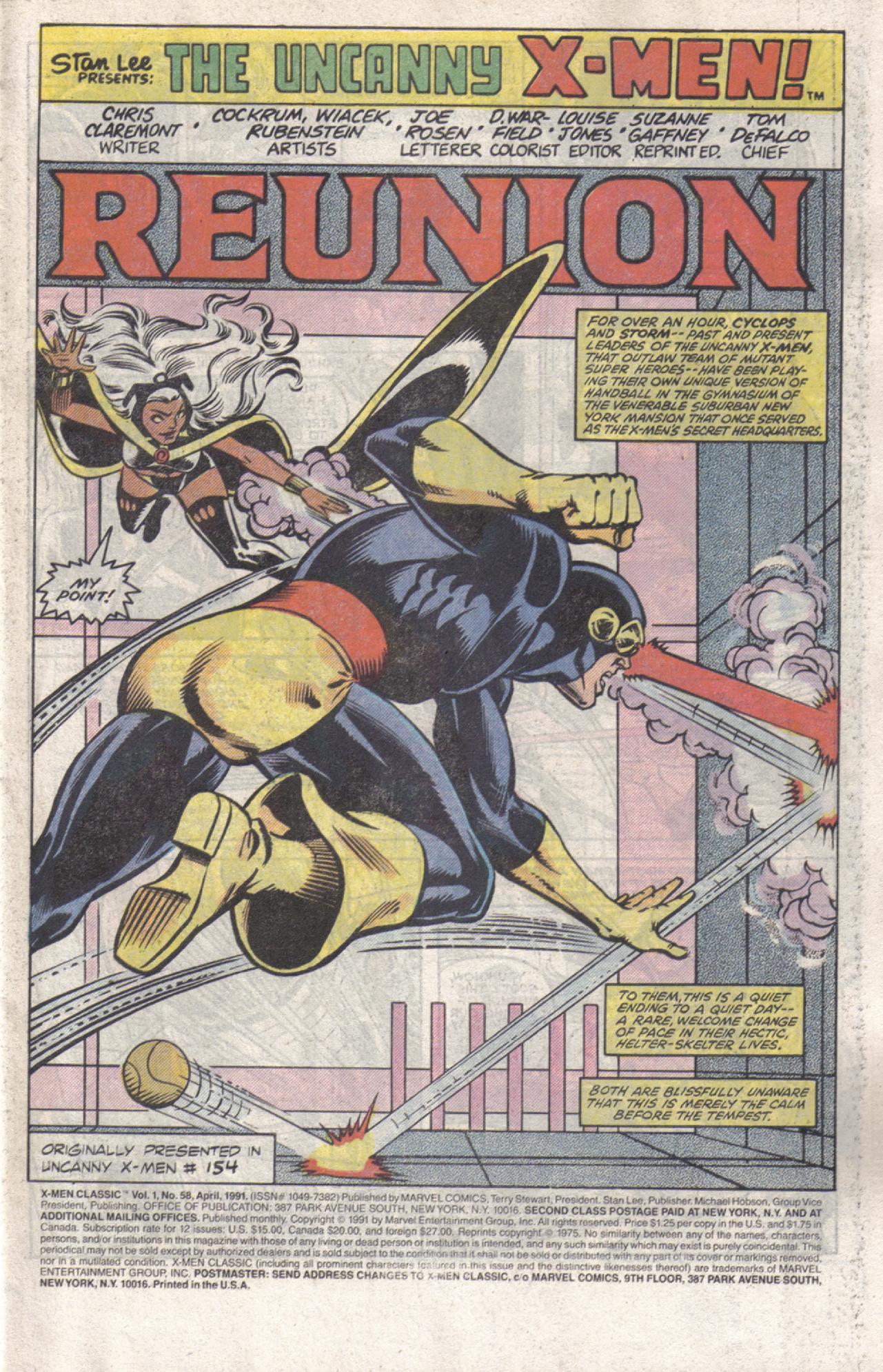 Read online X-Men Classic comic -  Issue #58 - 2