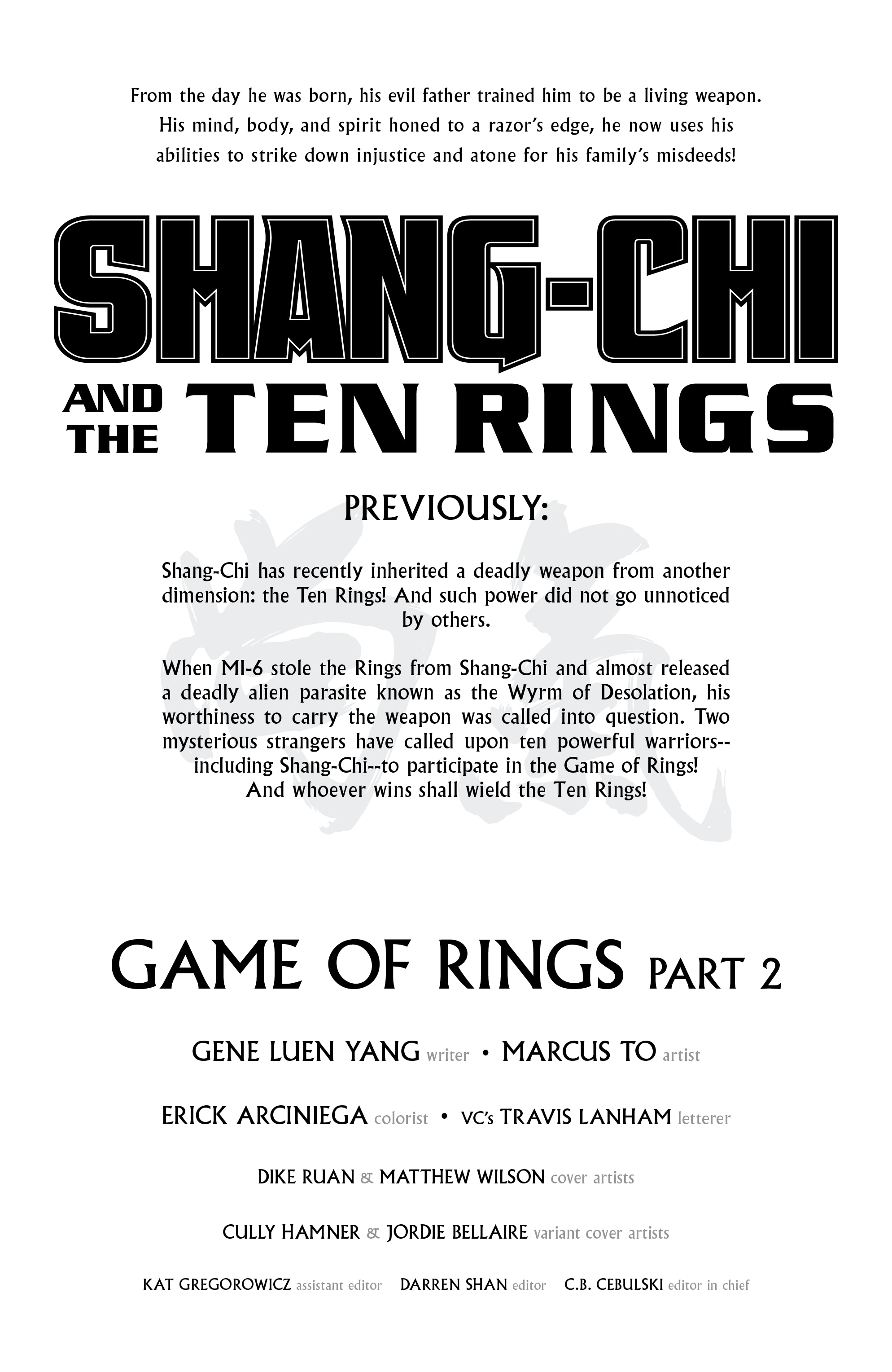 Read online Shang-Chi and the Ten Rings comic -  Issue #5 - 2