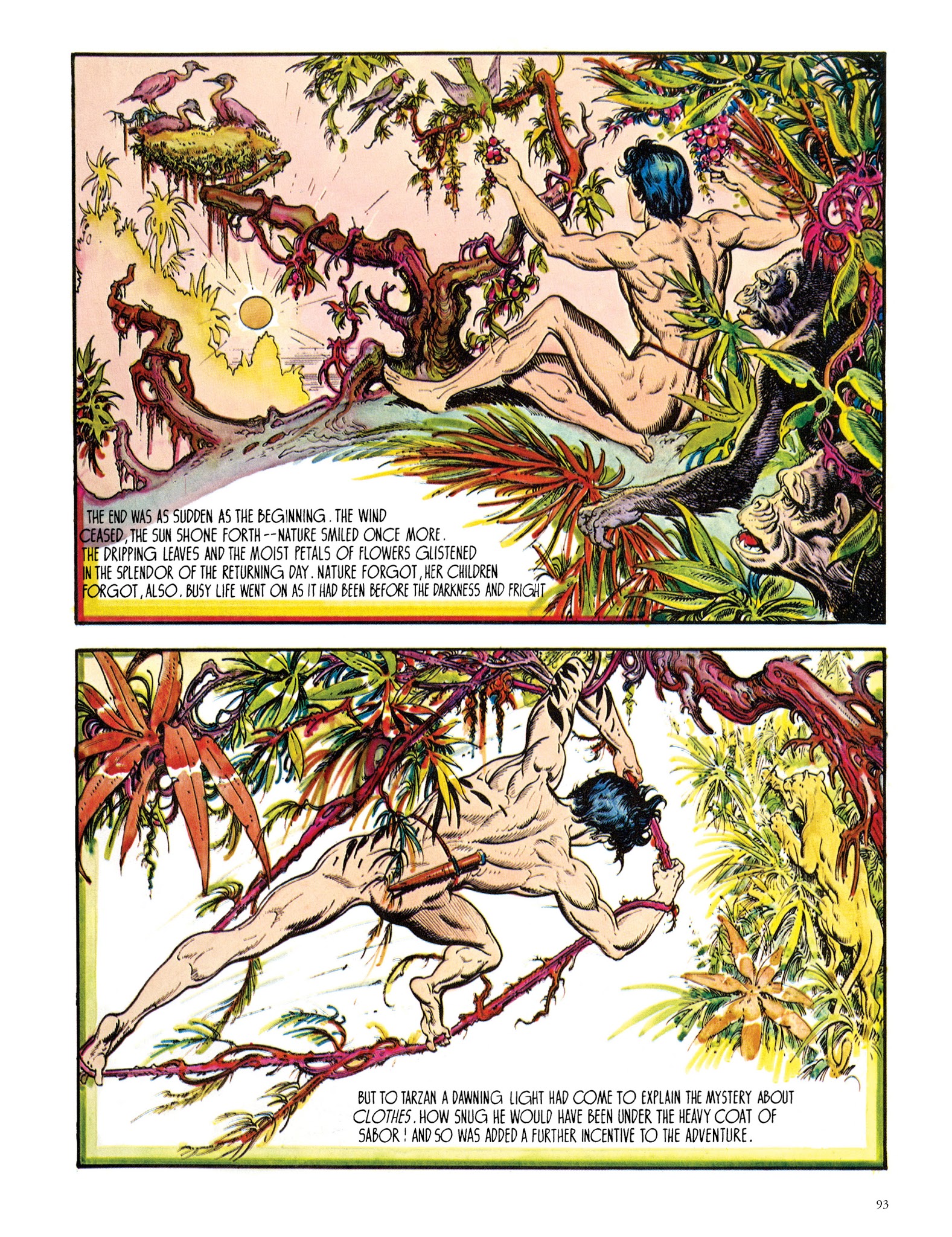Read online Edgar Rice Burroughs' Tarzan: Burne Hogarth's Lord of the Jungle comic -  Issue # TPB - 93