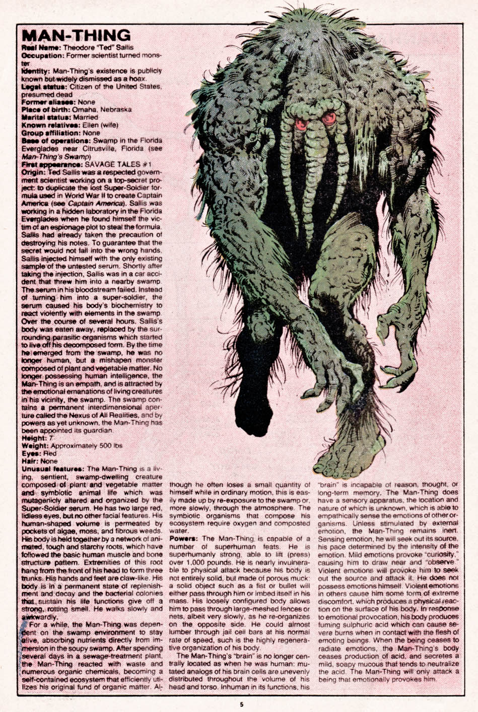 Read online The Official Handbook of the Marvel Universe comic -  Issue #7 - 6