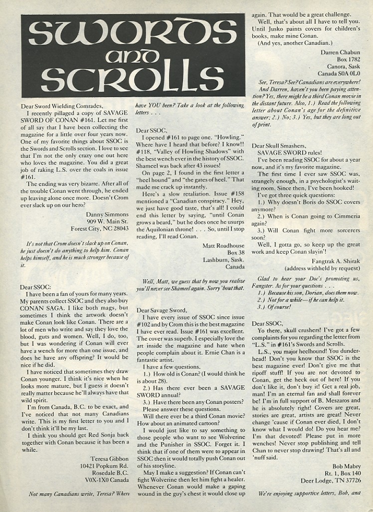 Read online The Savage Sword Of Conan comic -  Issue #165 - 4