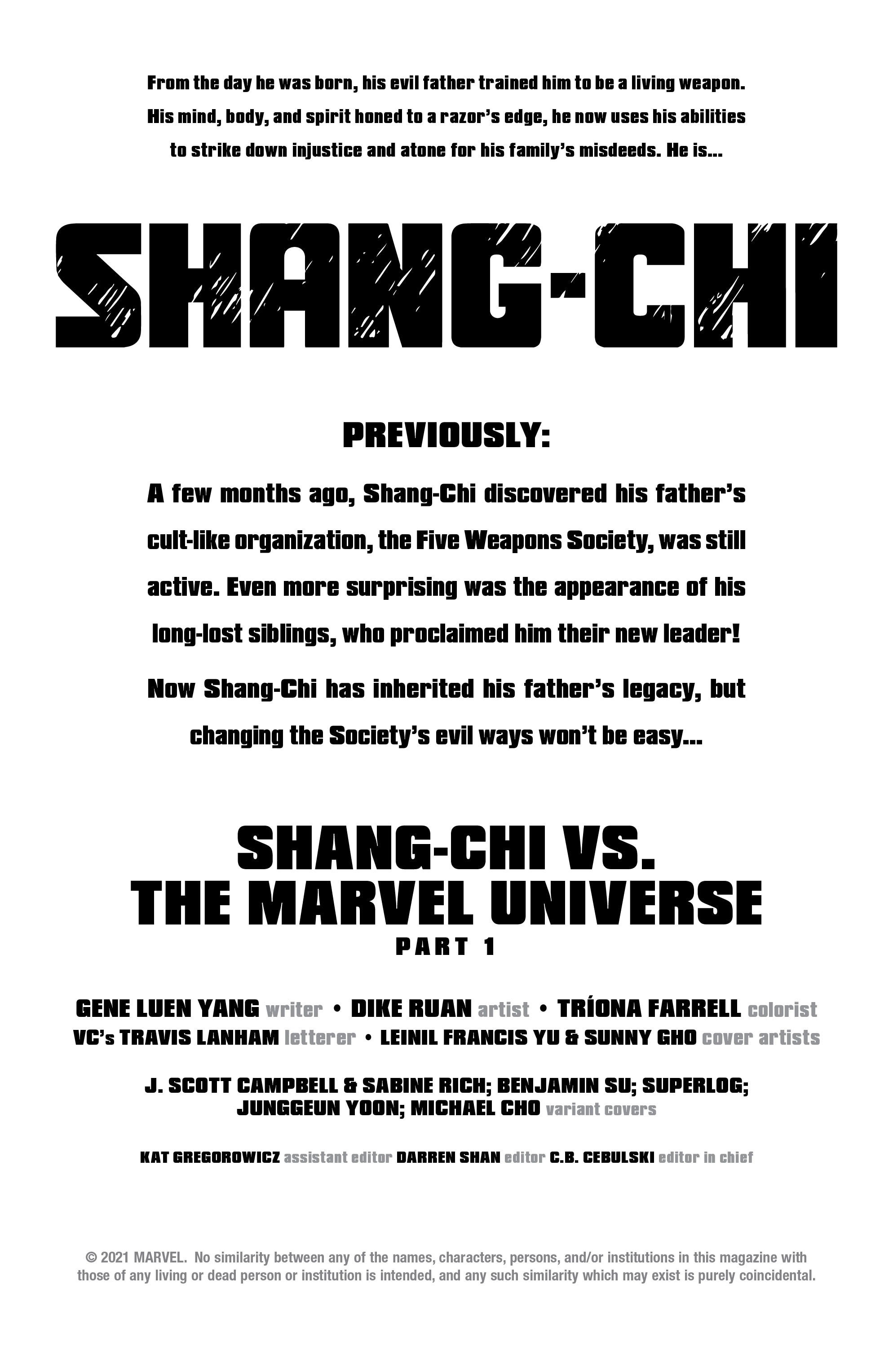 Read online Shang-Chi (2021) comic -  Issue #1 - 3