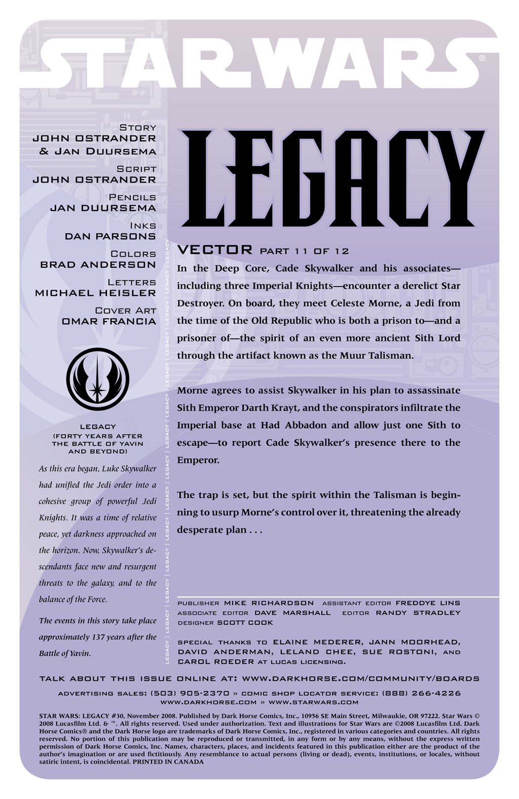 Read online Star Wars: Legacy (2006) comic -  Issue #30 - 2