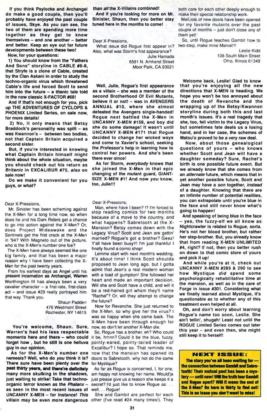 Read online X-Men (1991) comic -  Issue #32 - 22