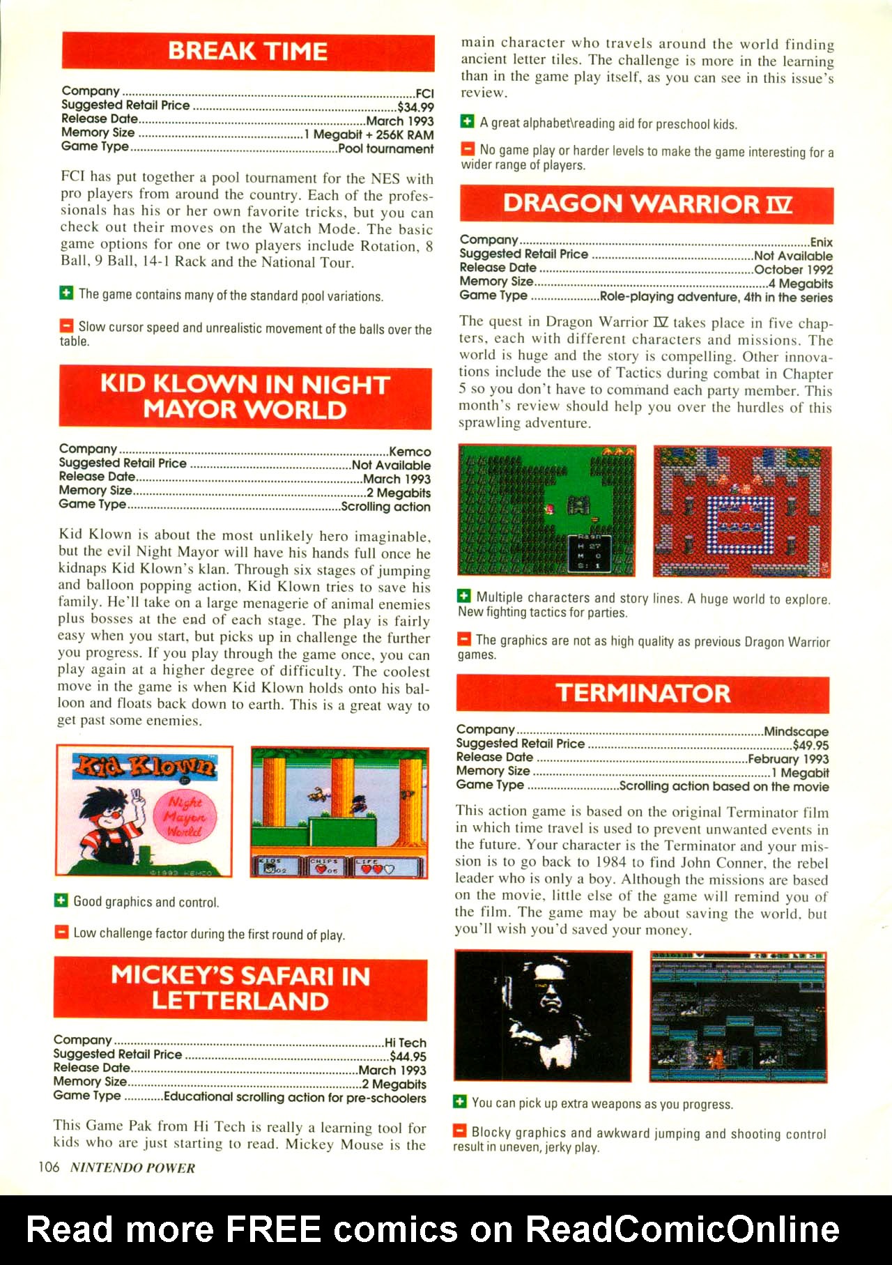 Read online Nintendo Power comic -  Issue #46 - 117
