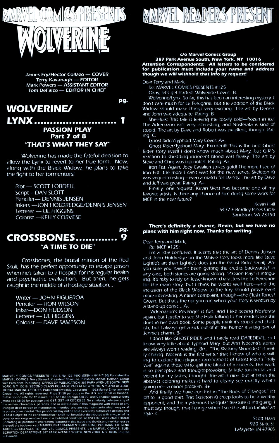 Read online Marvel Comics Presents (1988) comic -  Issue #129 - 2