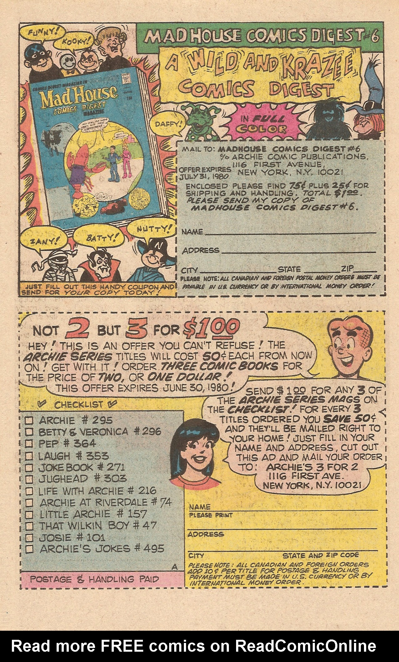 Read online Jughead's Jokes comic -  Issue #69 - 34