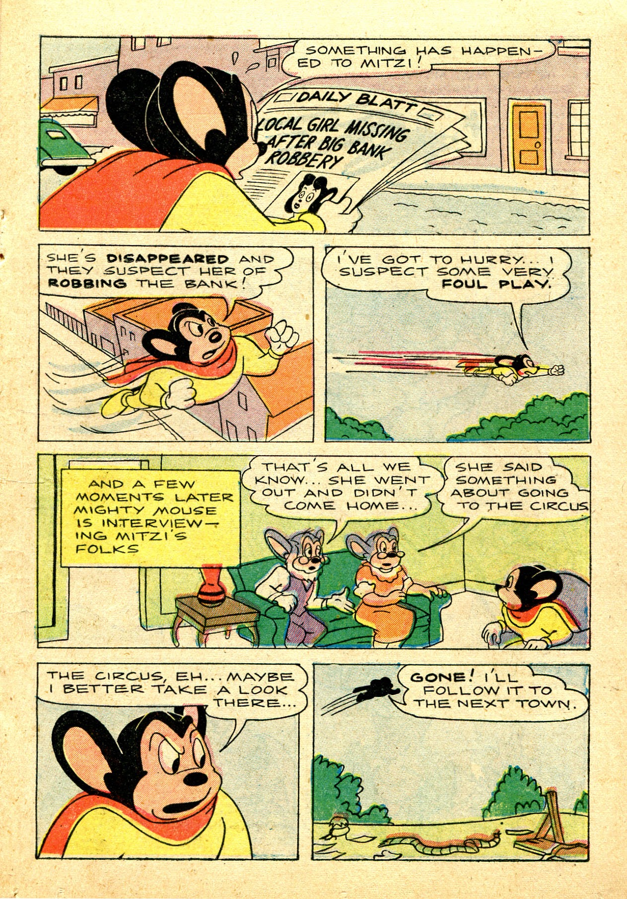 Read online Paul Terry's Mighty Mouse Comics comic -  Issue #44 - 45