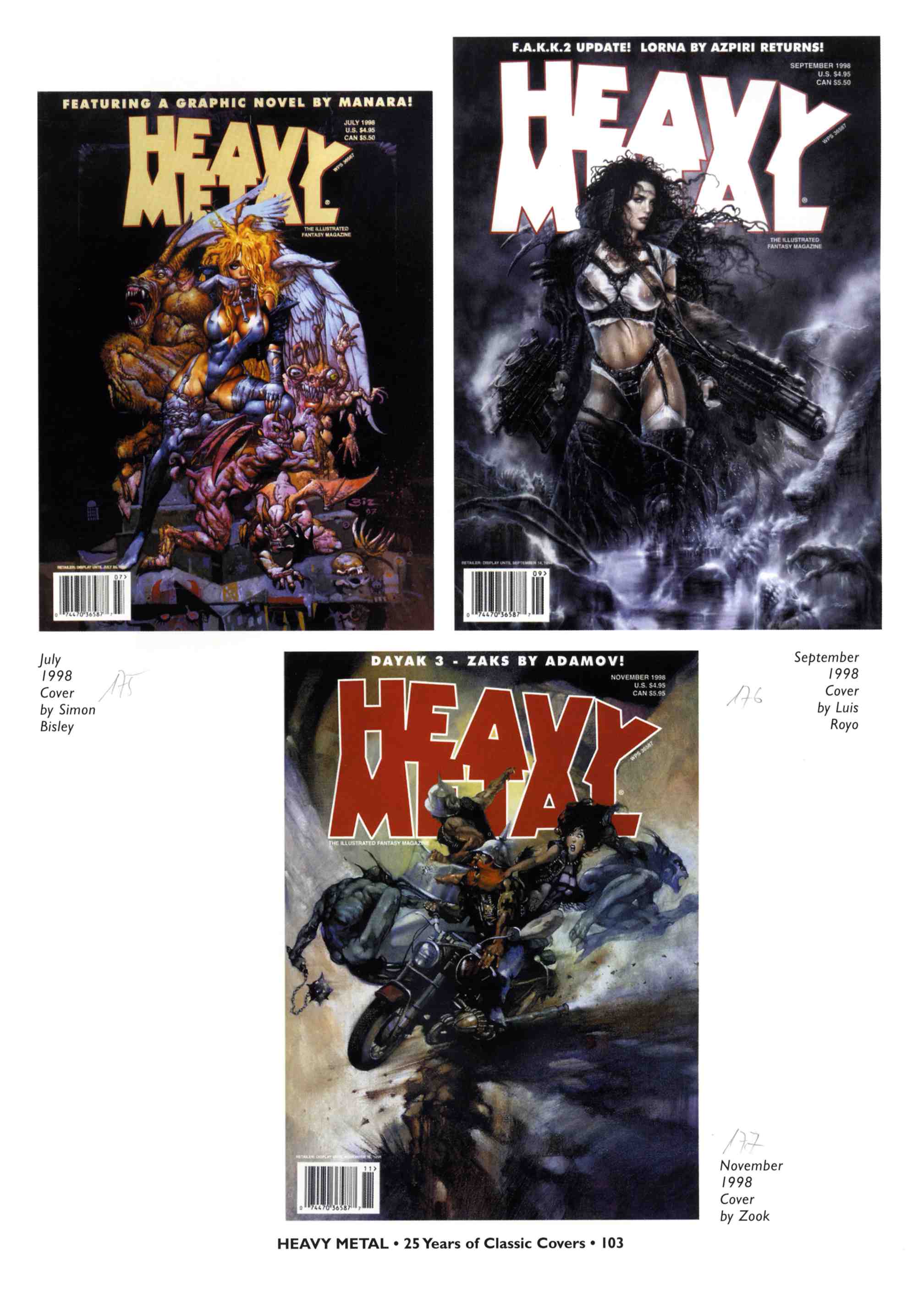 Read online Heavy Metal: 25 Years of Classic Covers comic -  Issue # TPB - 109