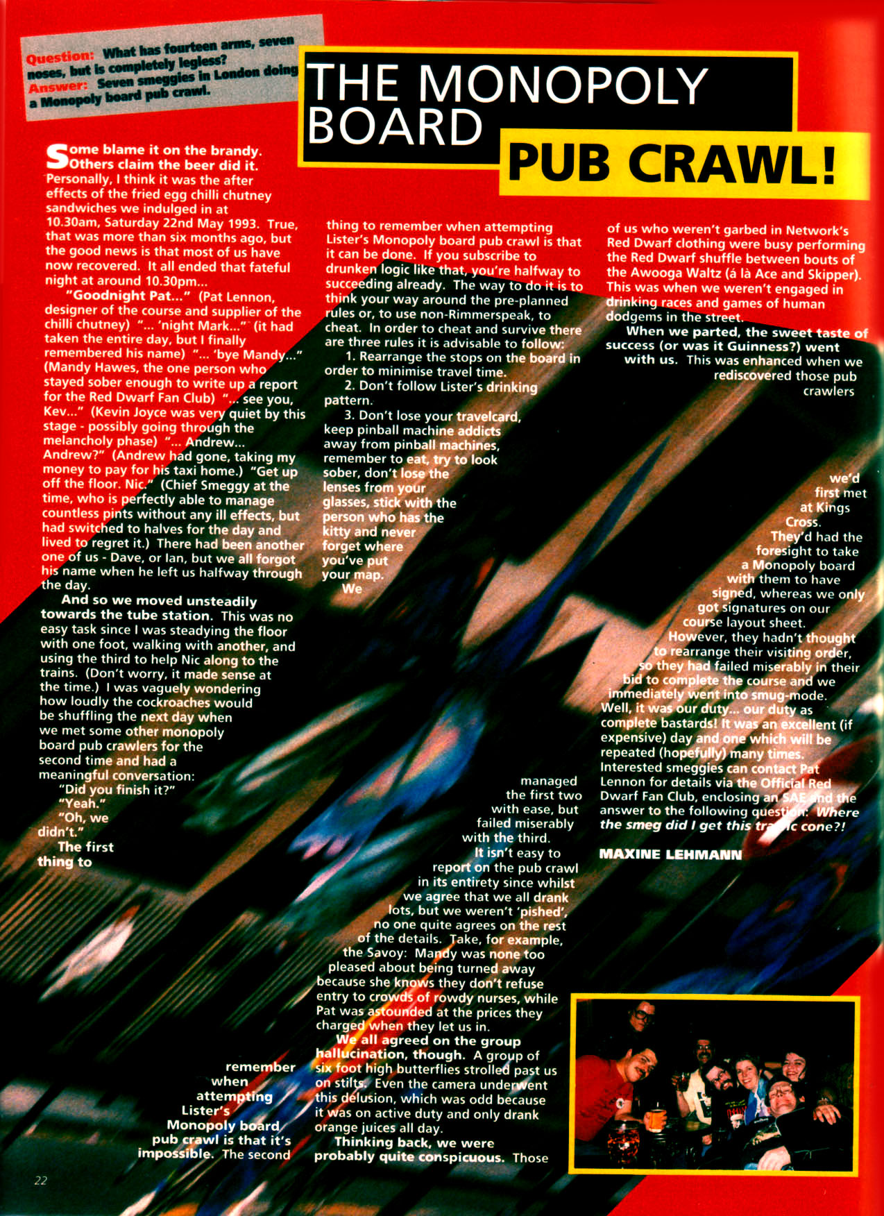 Read online Red Dwarf Smegazine (1993) comic -  Issue #9 - 22