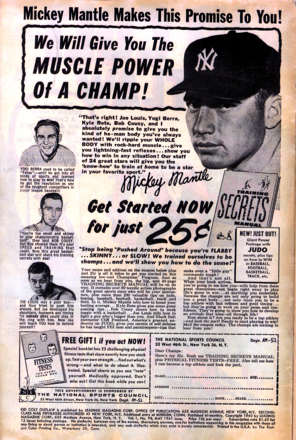 Read online Kid Colt Outlaw comic -  Issue #98 - 2