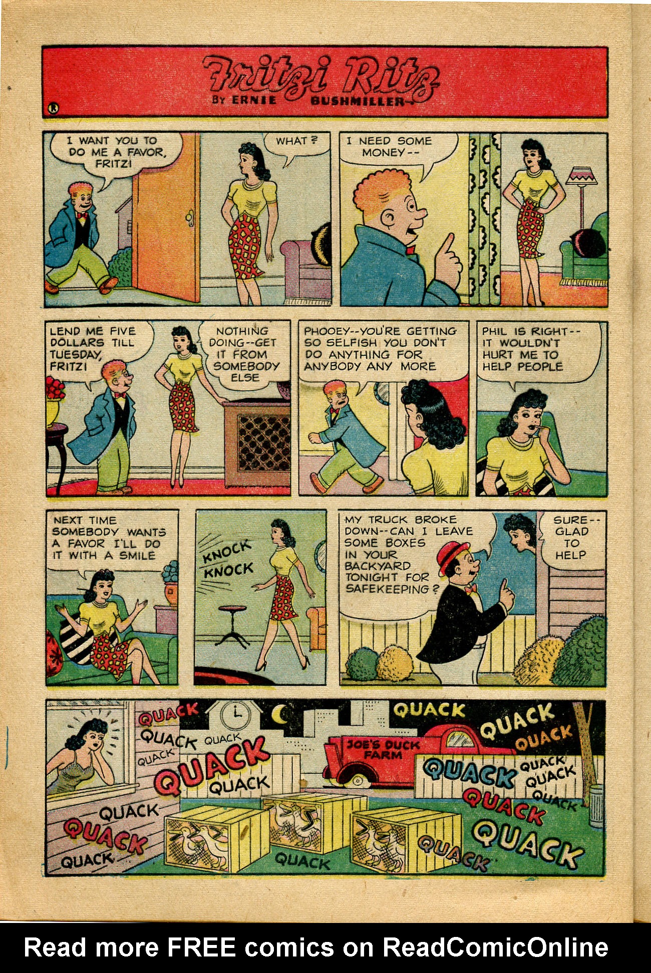 Read online Fritzi Ritz (1953) comic -  Issue #40 - 10