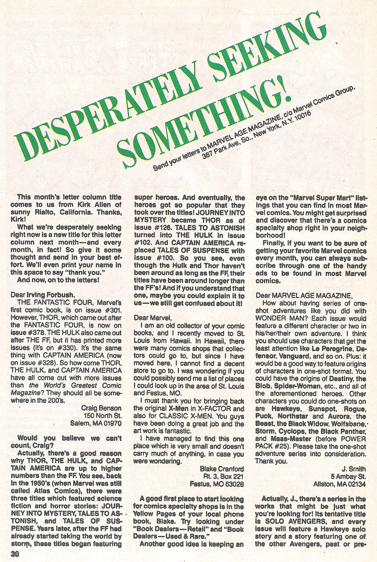 Read online Marvel Age comic -  Issue #53 - 31