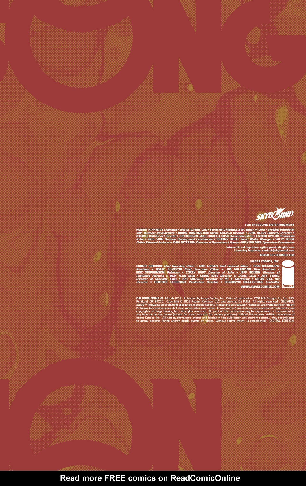 Read online Oblivion Song comic -  Issue #1 - 3