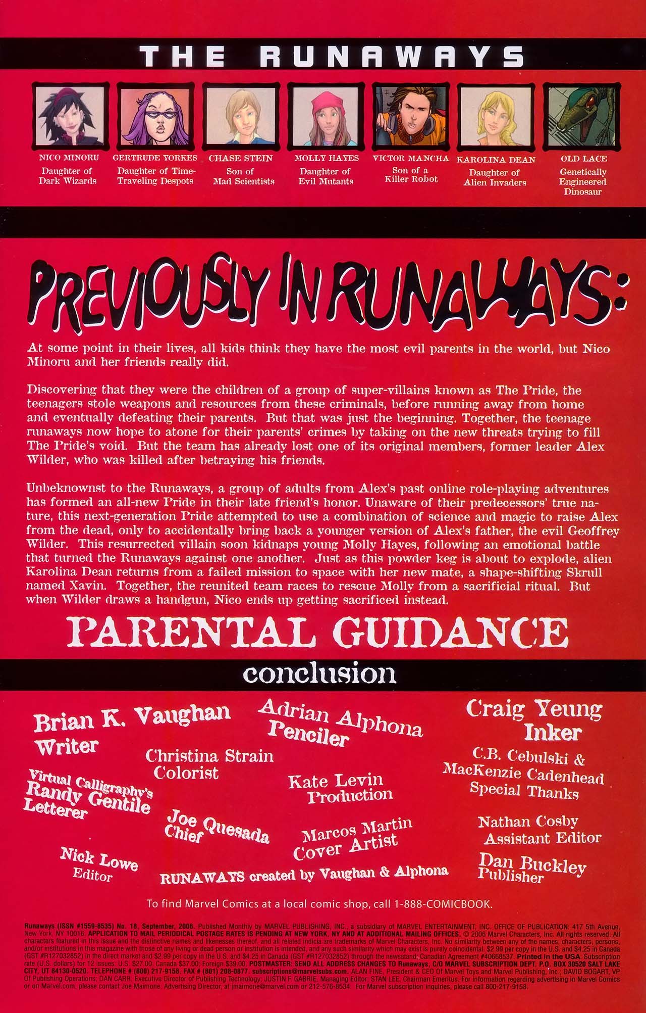 Read online Runaways (2005) comic -  Issue #18 - 2