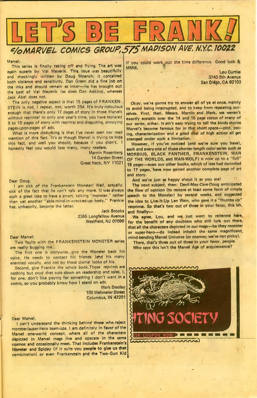 Read online Frankenstein (1973) comic -  Issue #16 - 14