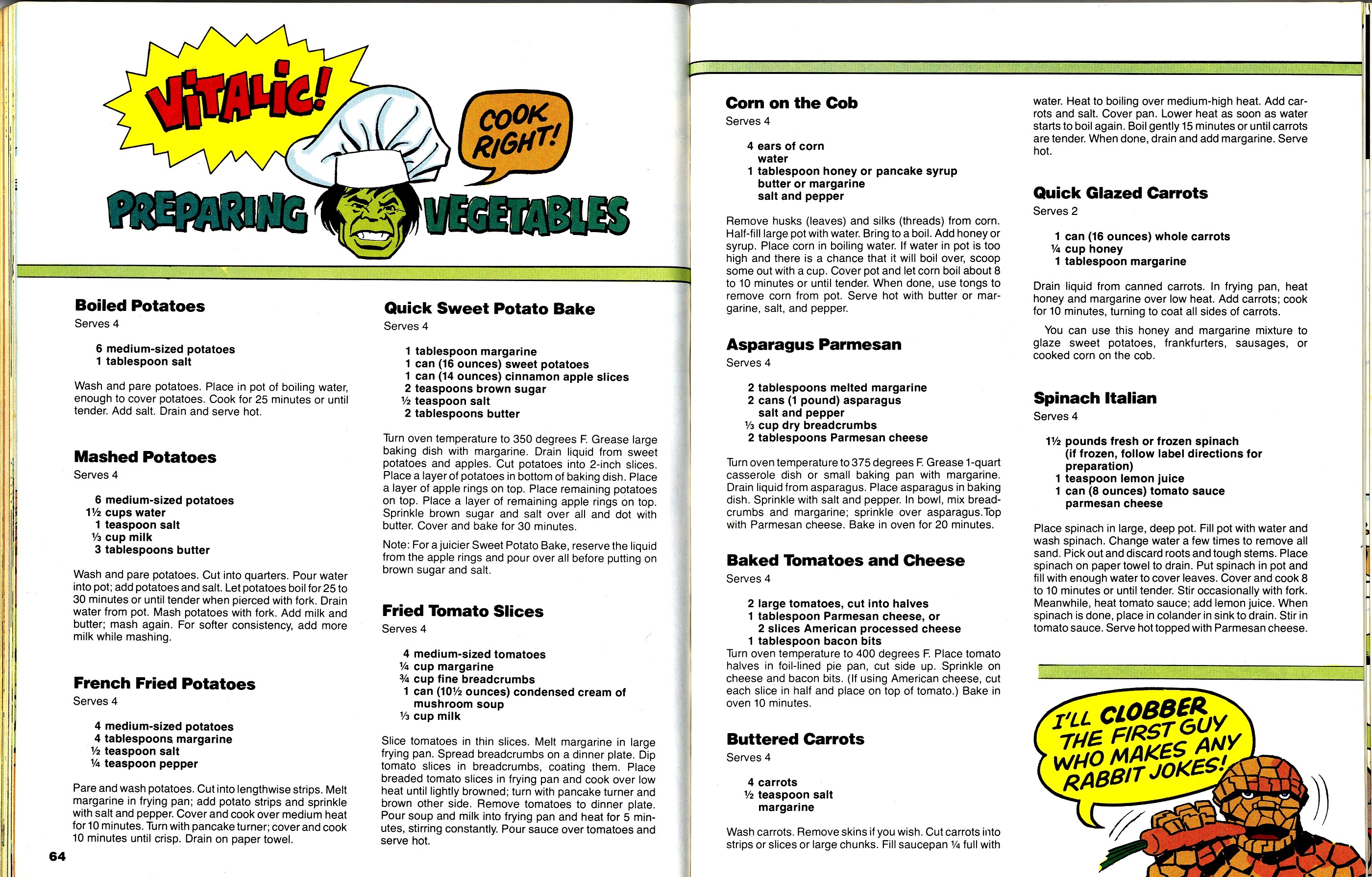 Read online The Mighty Marvel Superheroes' Cookbook comic -  Issue # Full - 34