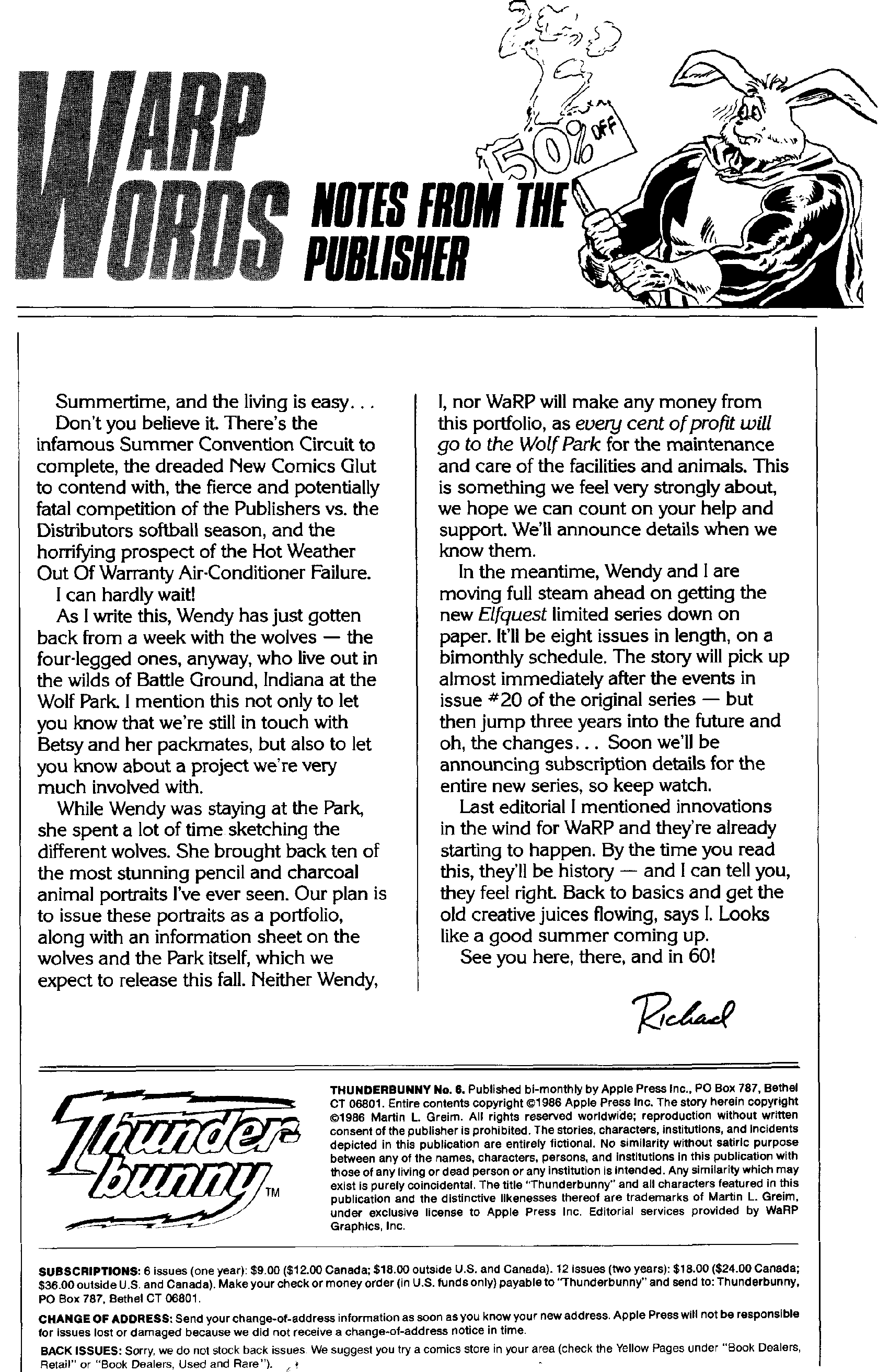 Read online Thunderbunny comic -  Issue #6 - 2