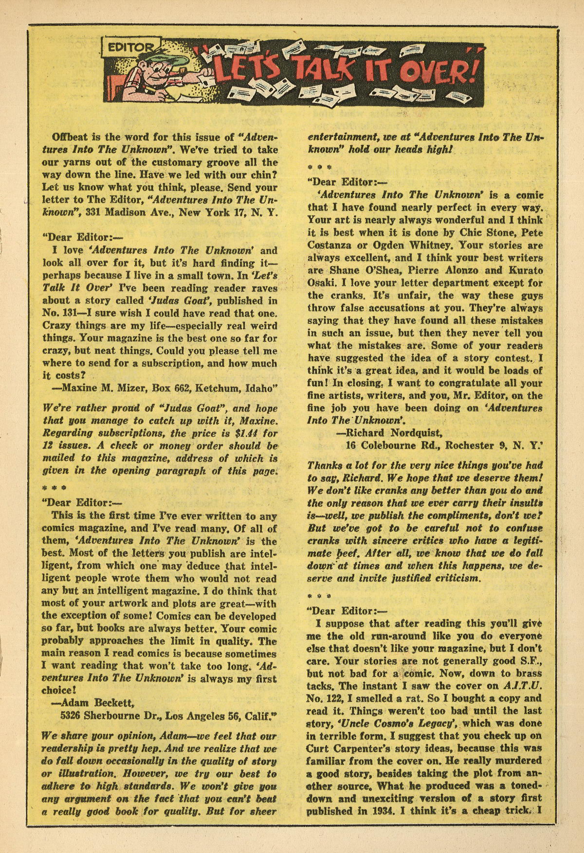 Read online Adventures Into The Unknown comic -  Issue #141 - 15
