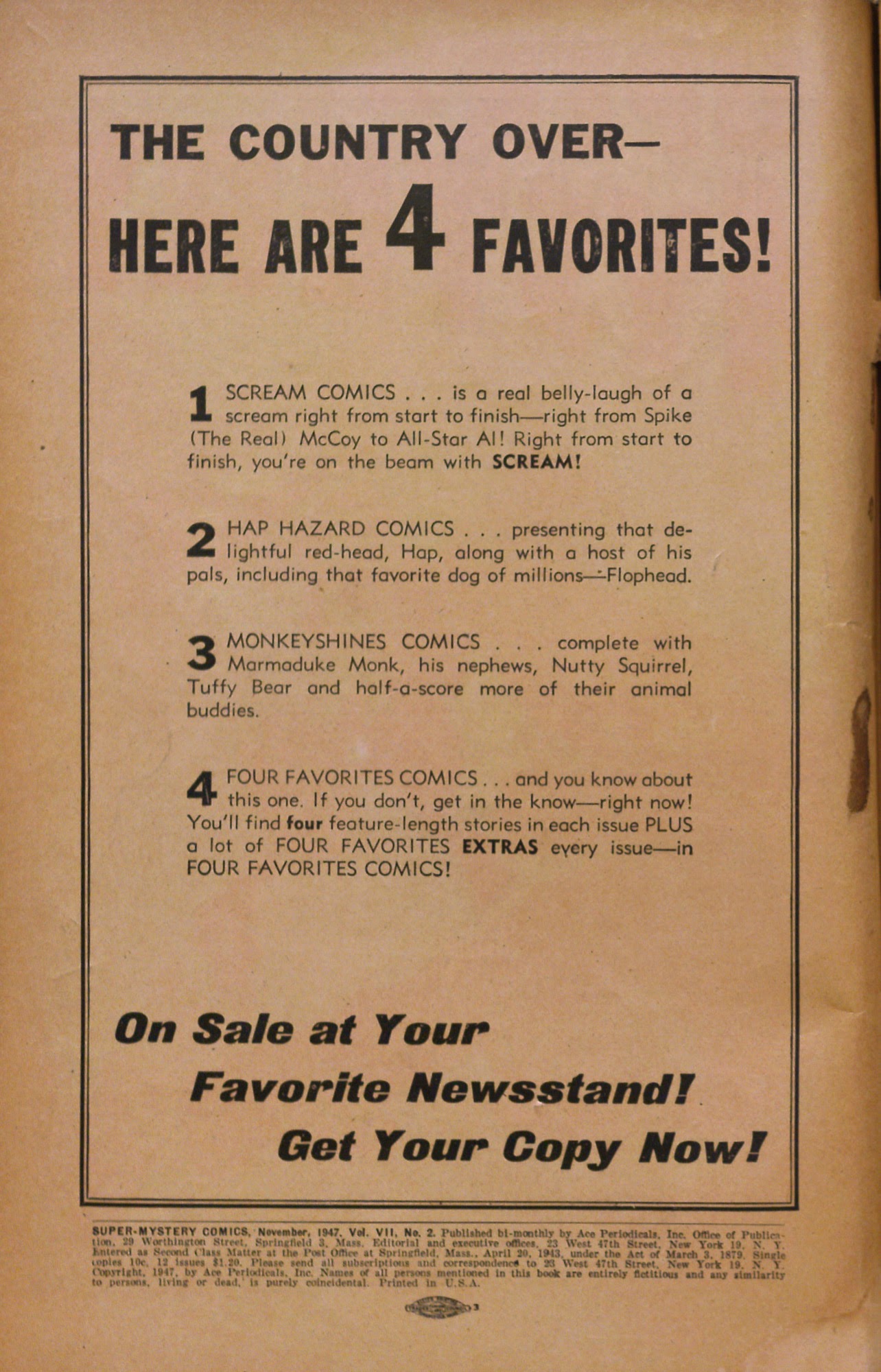 Read online Super-Mystery Comics comic -  Issue #38 - 2