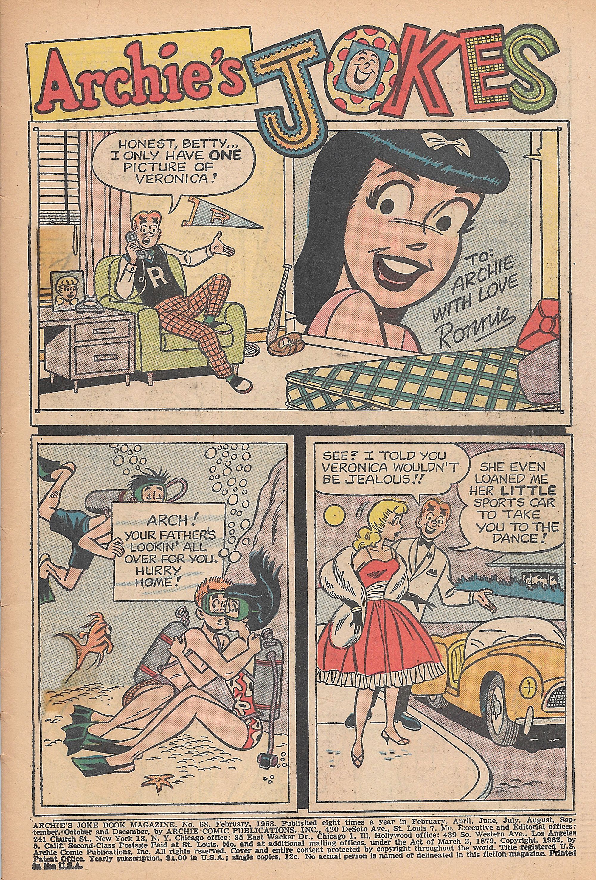 Read online Archie's Joke Book Magazine comic -  Issue #68 - 3