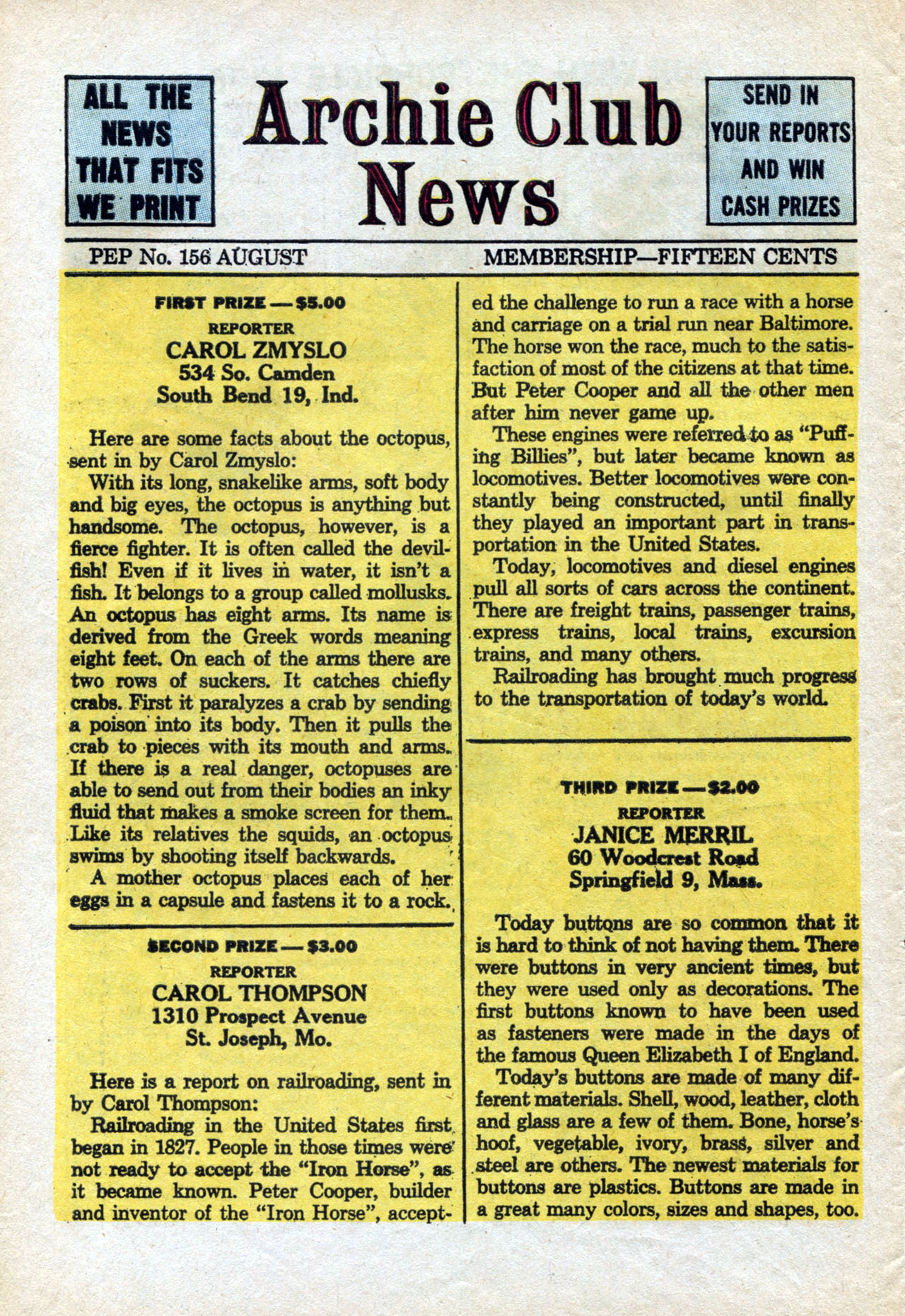 Read online Pep Comics comic -  Issue #156 - 26