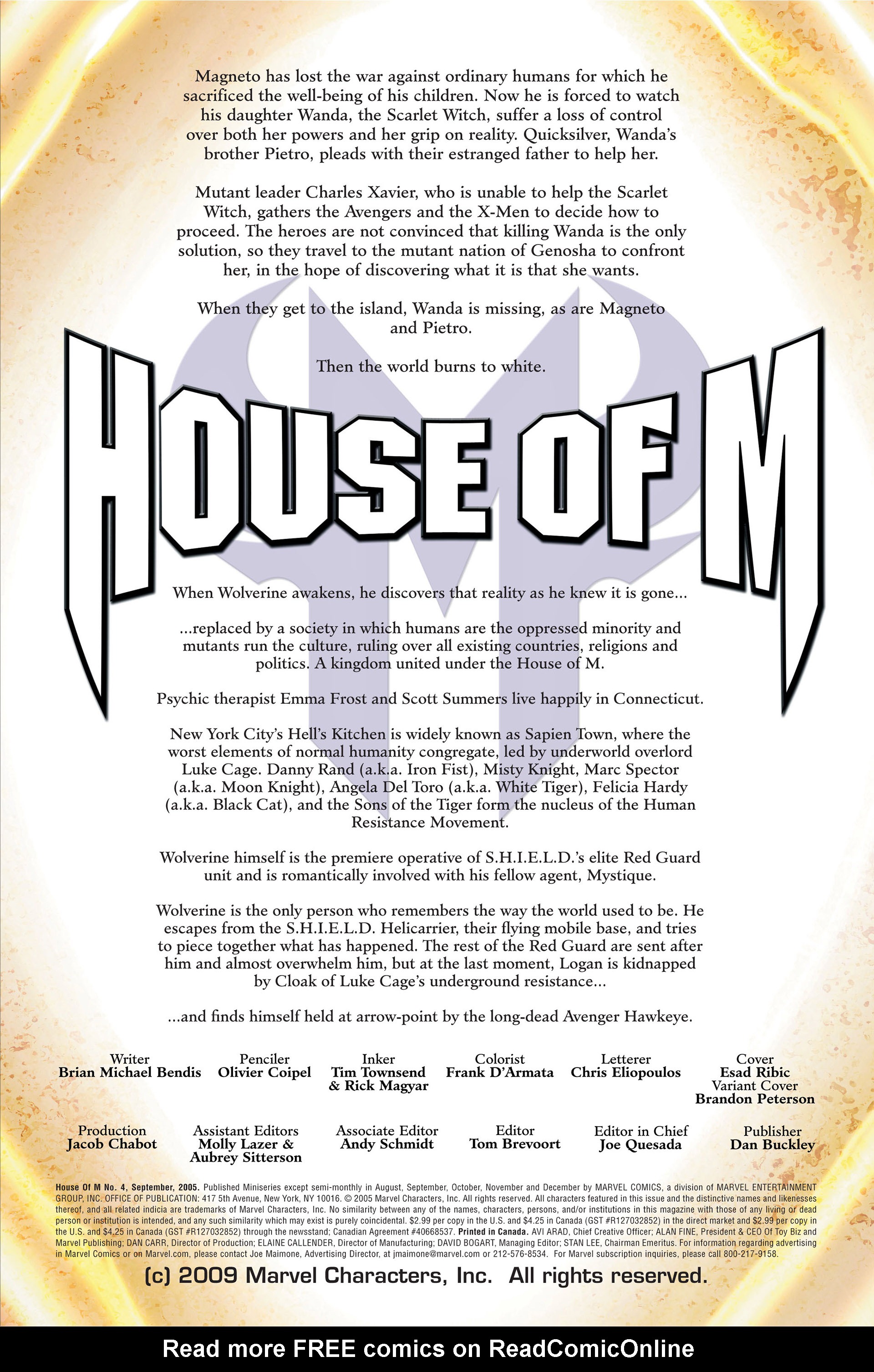 Read online House of M (2005) comic -  Issue #4 - 2