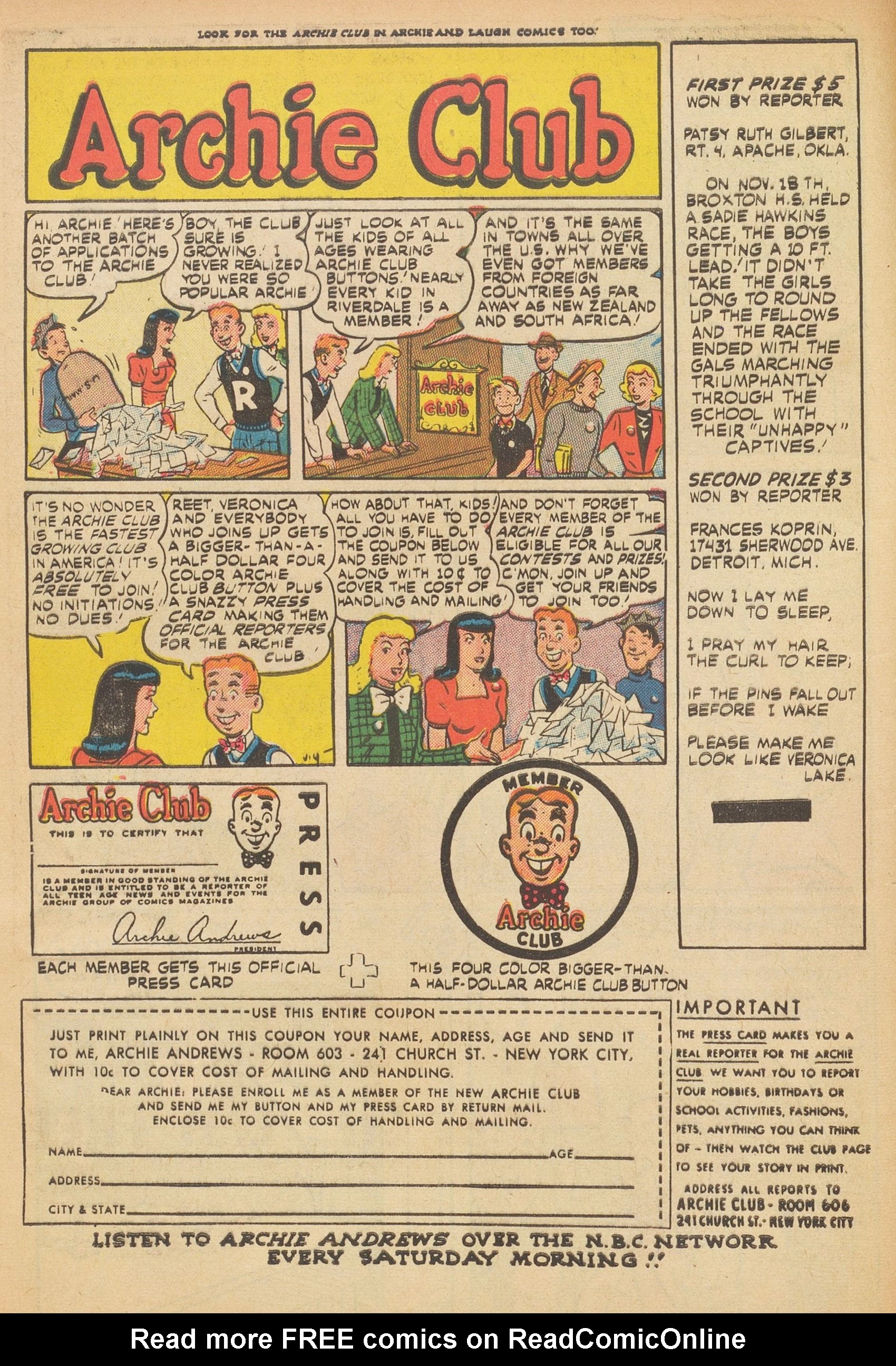 Read online Pep Comics comic -  Issue #73 - 10