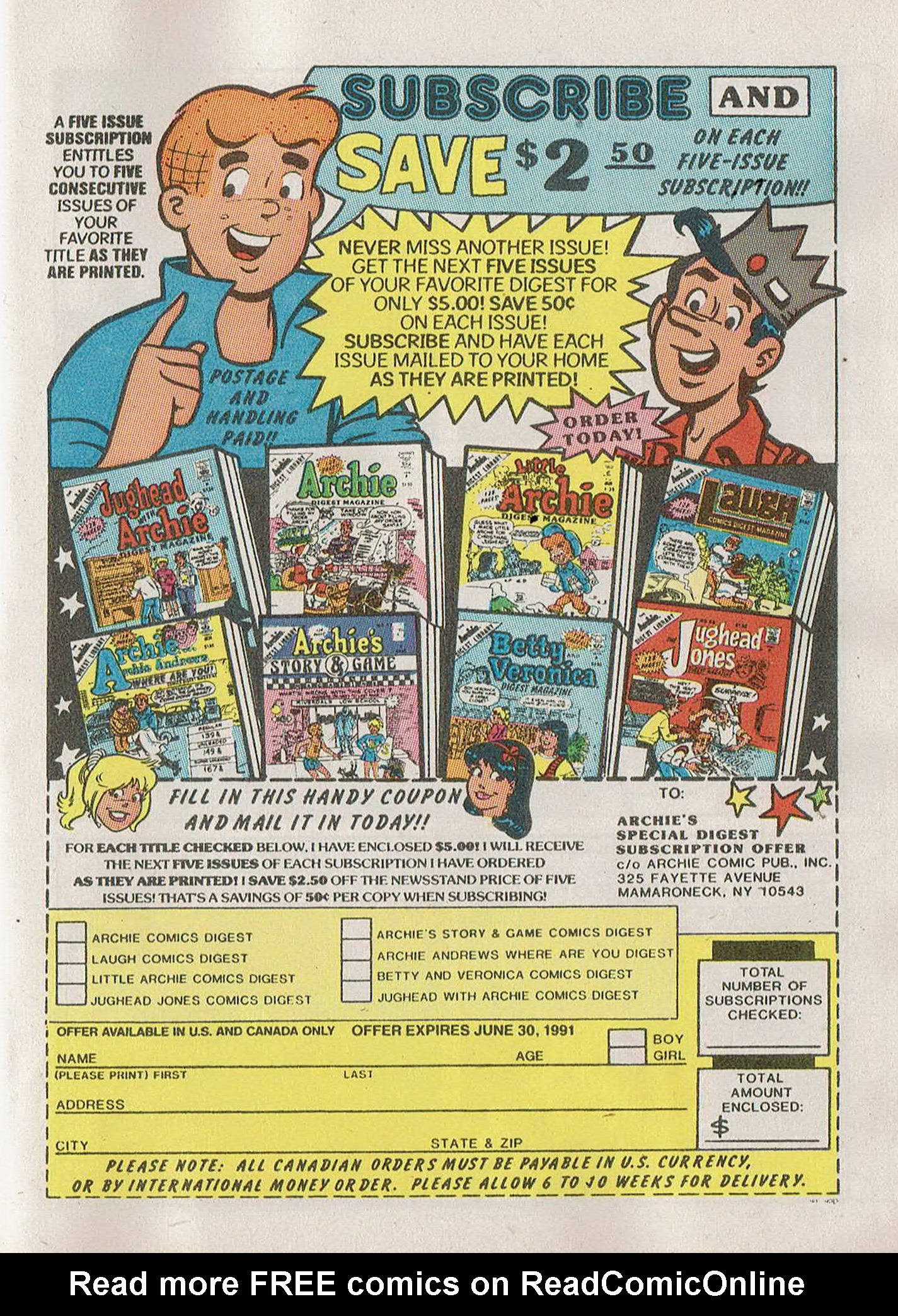 Read online Jughead with Archie Digest Magazine comic -  Issue #103 - 105