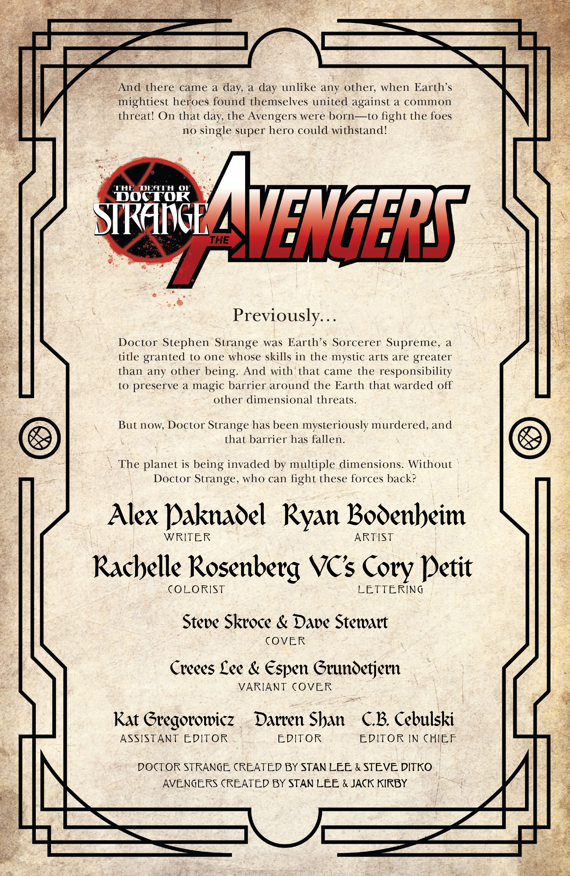 Read online Death of Doctor Strange: One-Shots comic -  Issue # Avengers - 2