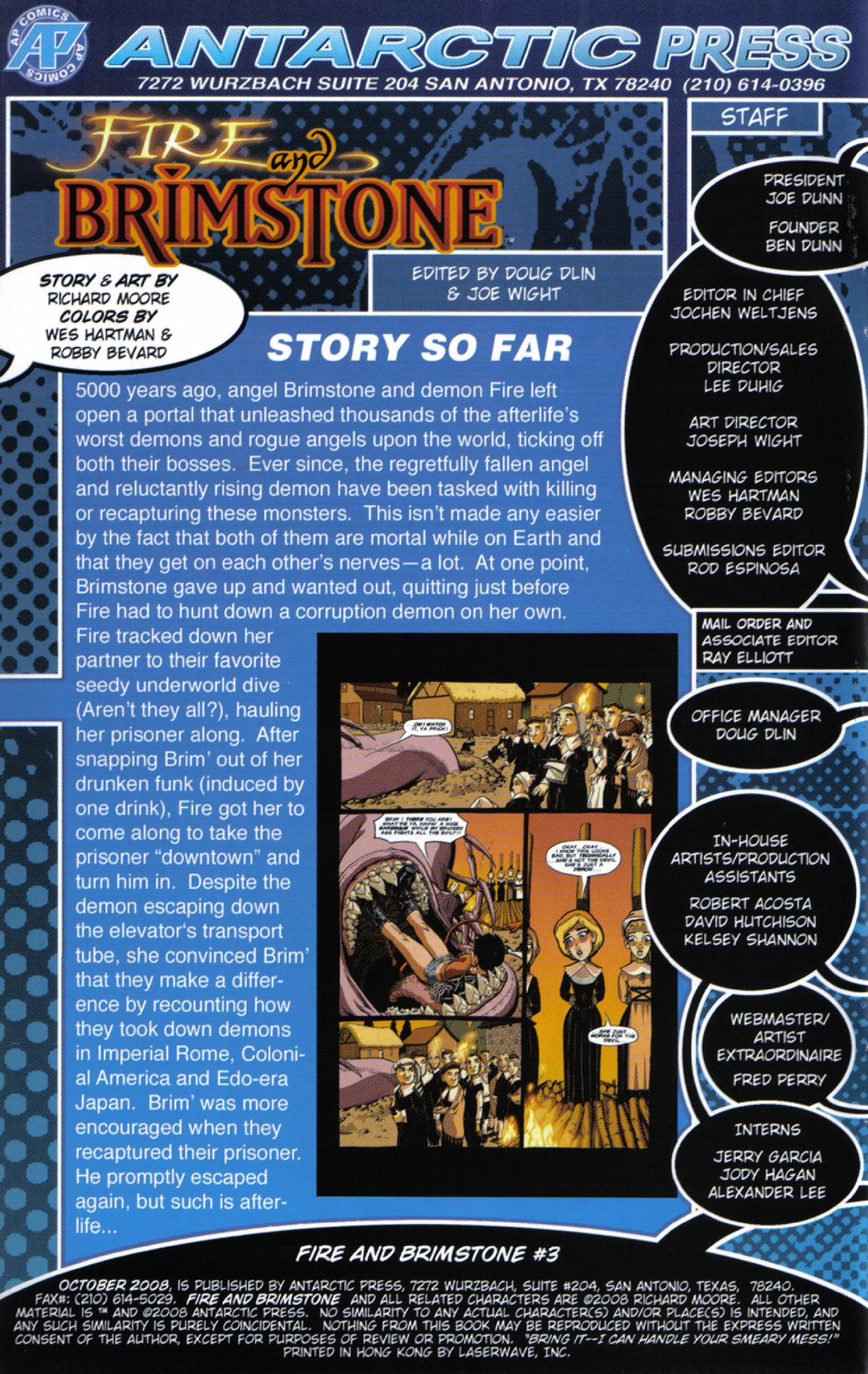 Read online Fire and Brimstone comic -  Issue #3 - 2