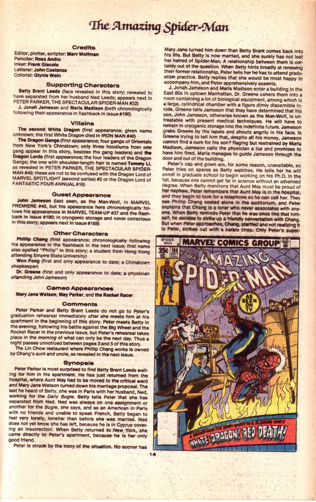 Read online The Official Marvel Index to The Amazing Spider-Man comic -  Issue #8 - 16