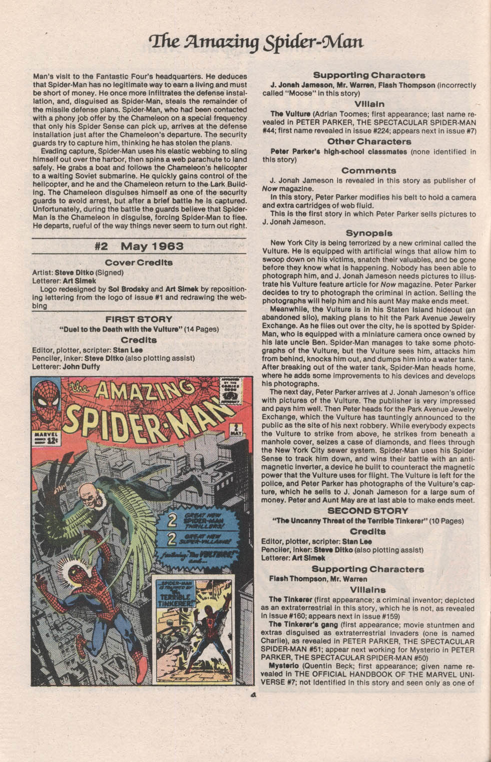 Read online The Official Marvel Index to The Amazing Spider-Man comic -  Issue #1 - 6