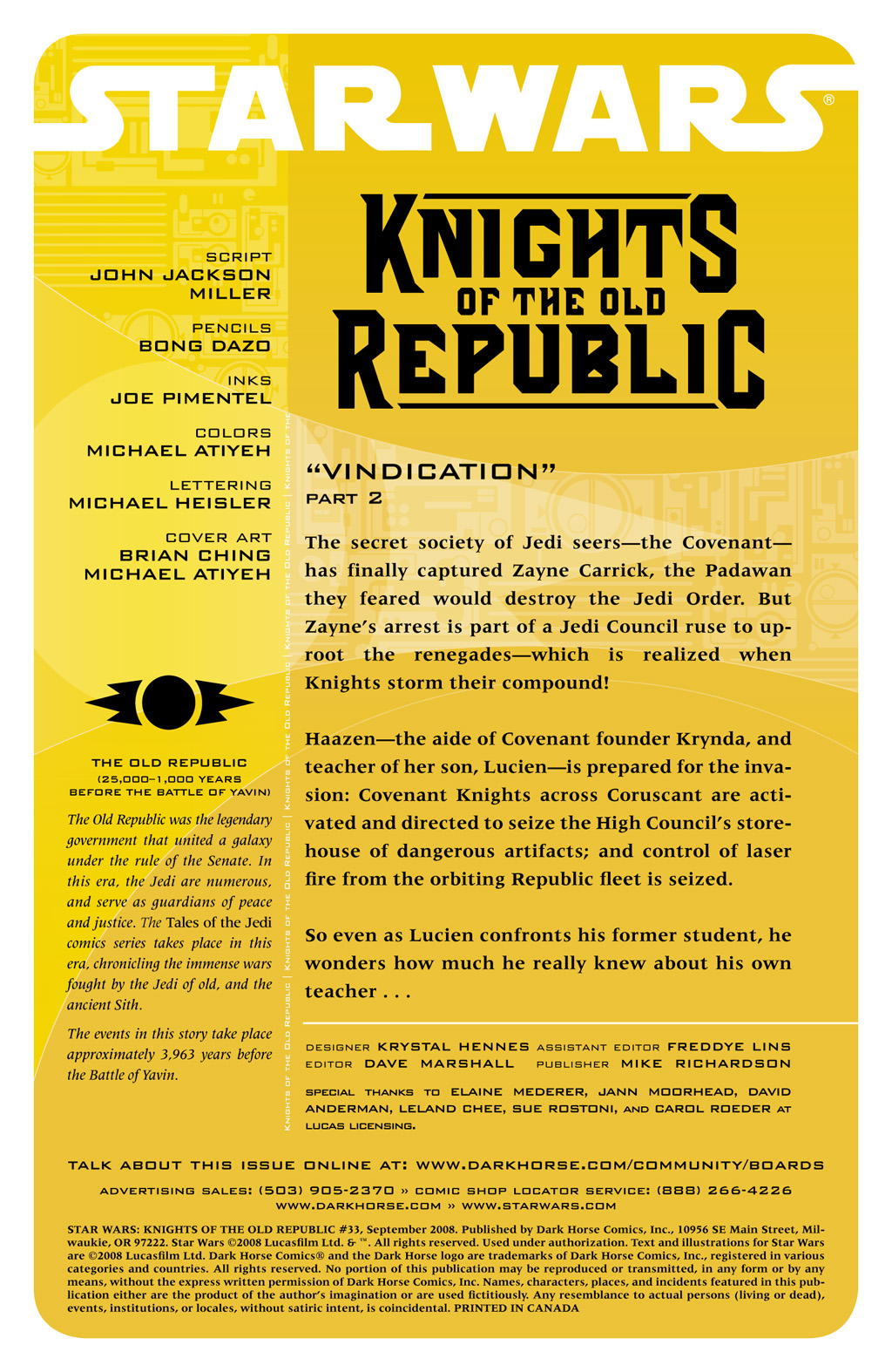 Read online Star Wars: Knights Of The Old Republic comic -  Issue #33 - 2