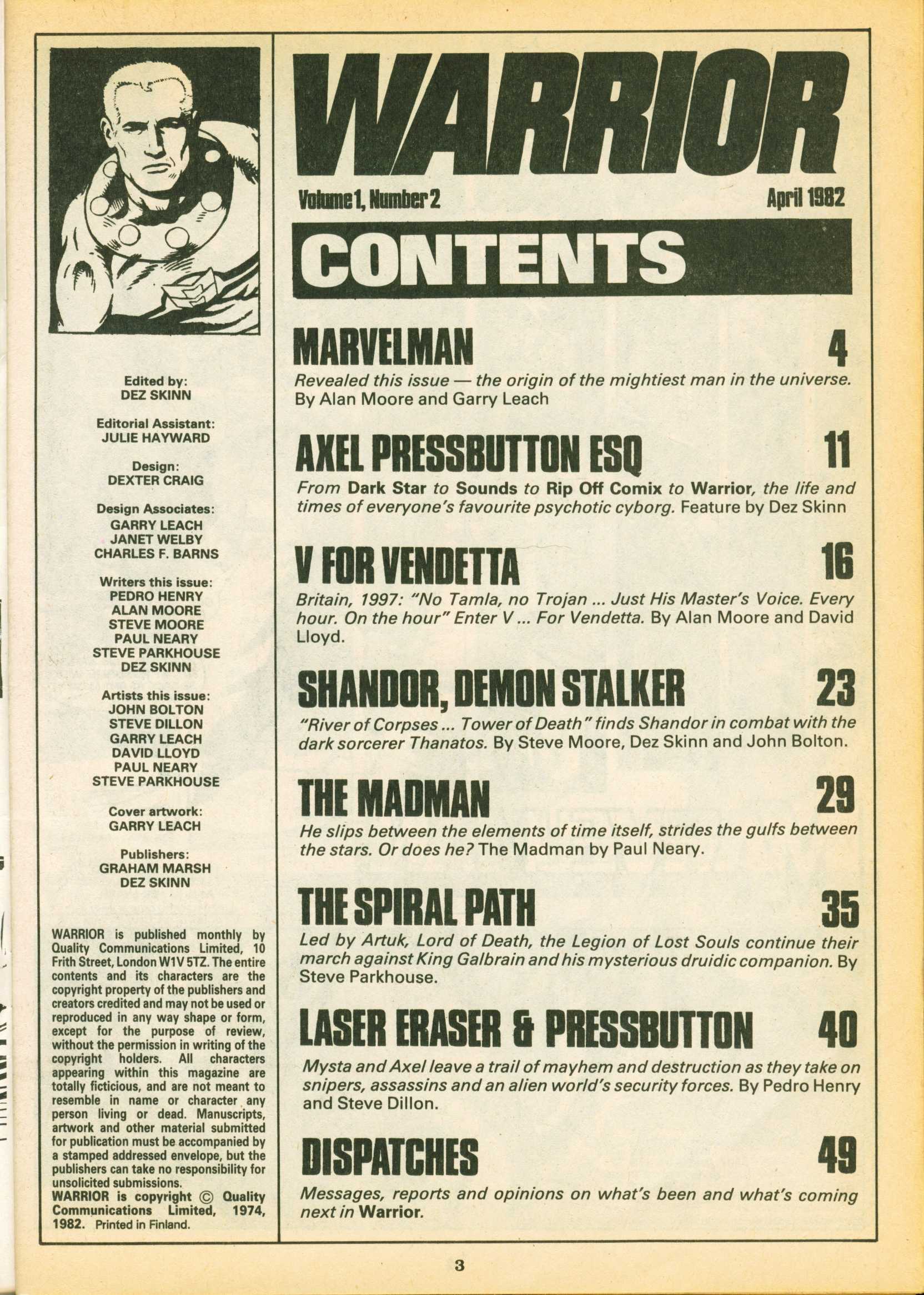 Read online Warrior comic -  Issue #2 - 3