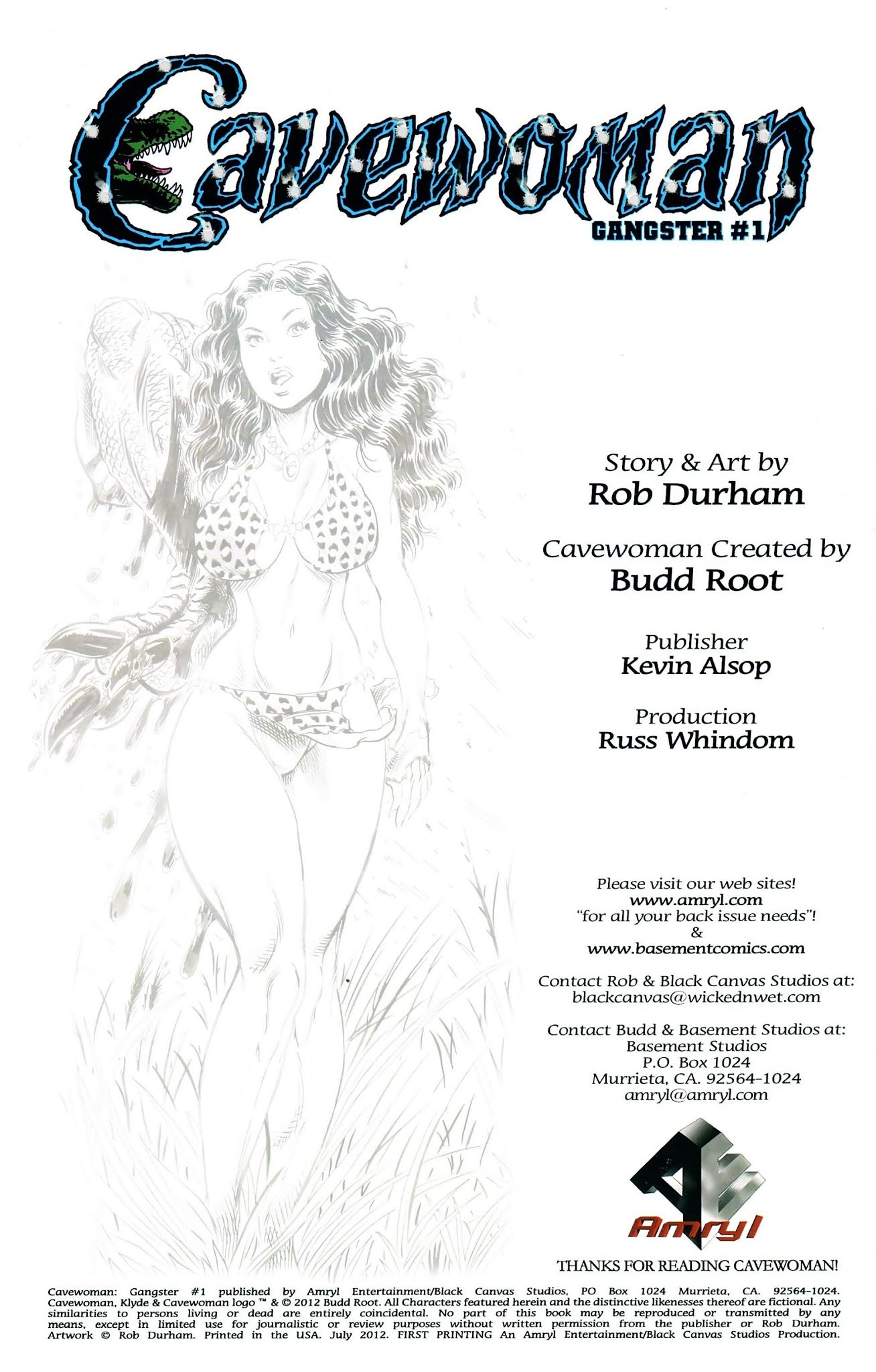 Read online Cavewoman: Gangster comic -  Issue #1 - 1