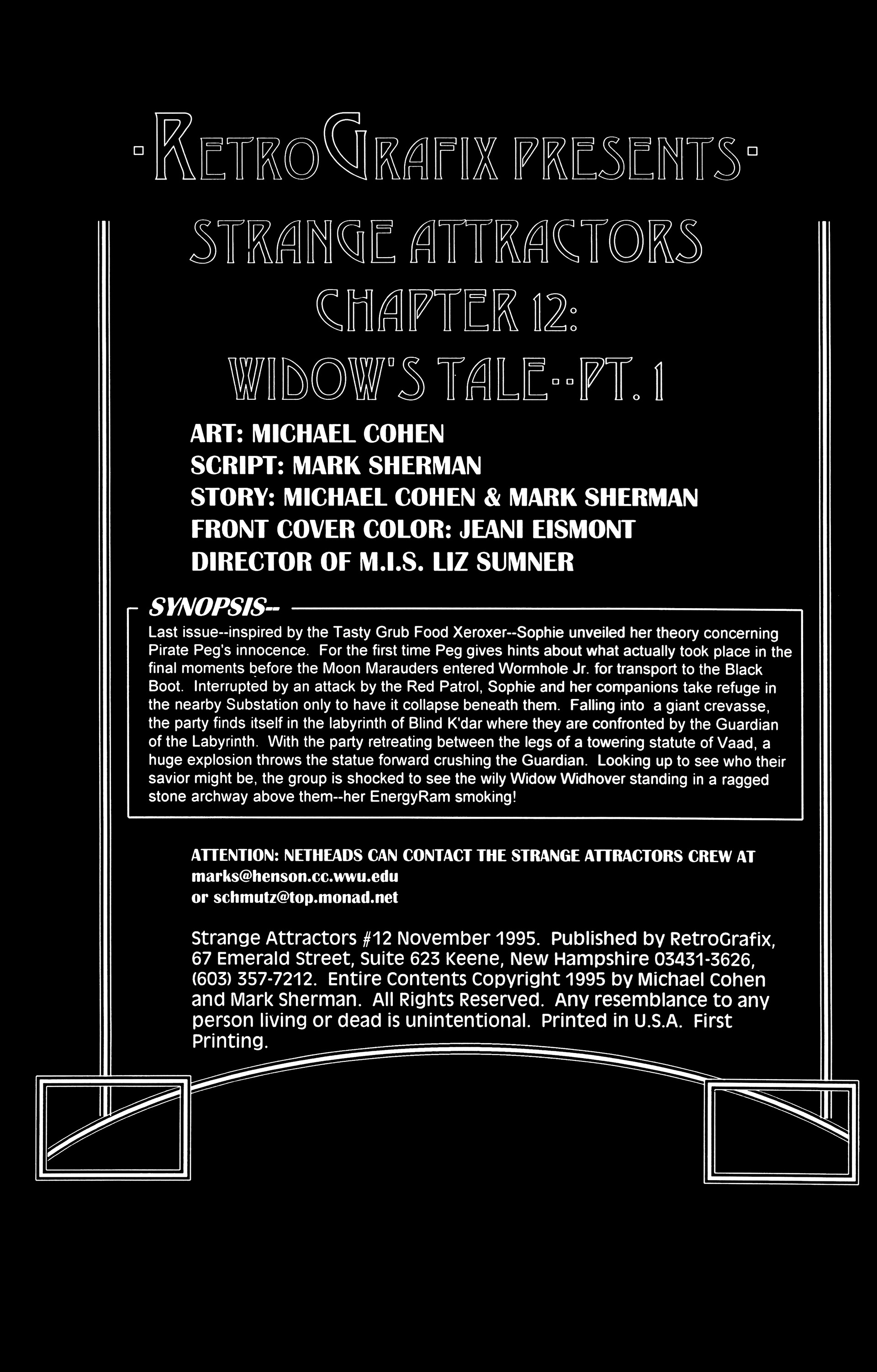 Read online Strange Attractors (1993) comic -  Issue #12 - 2