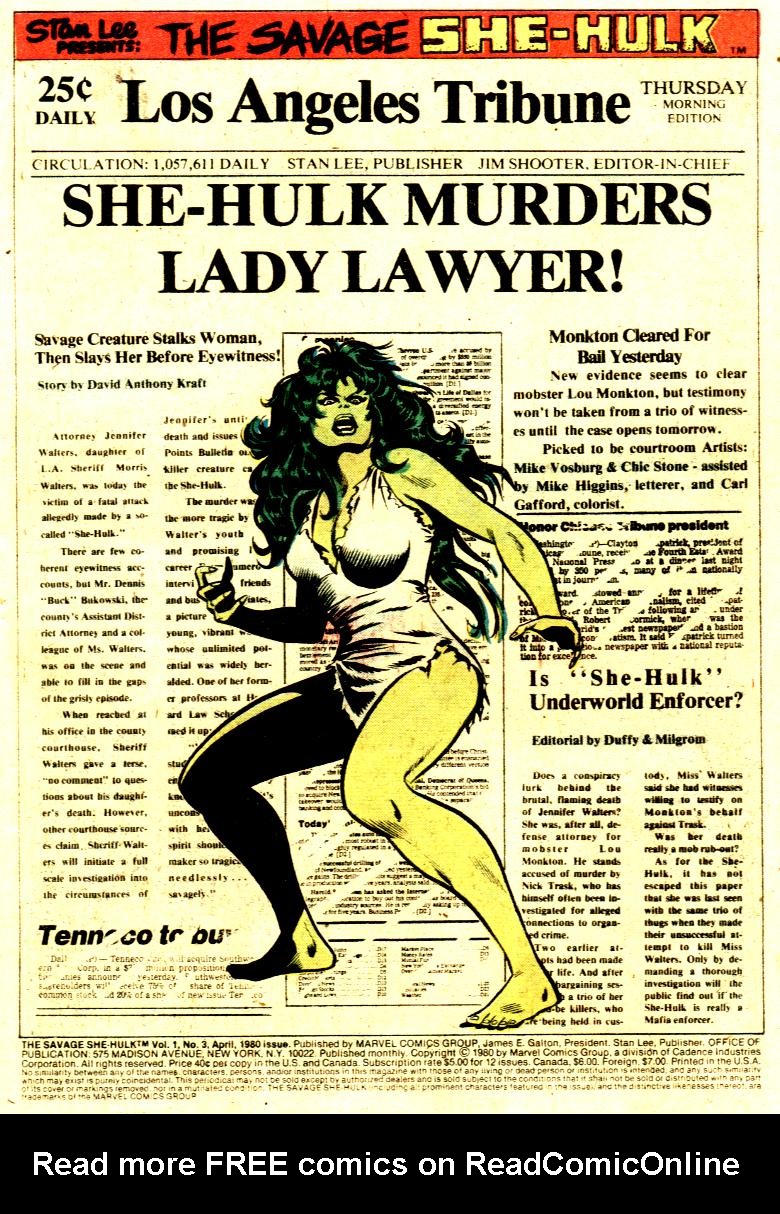 Read online The Savage She-Hulk comic -  Issue #3 - 2