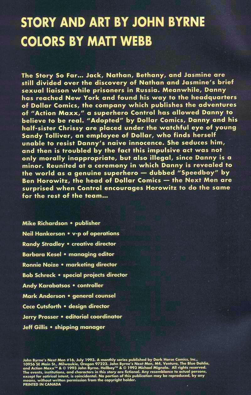 Read online John Byrne's Next Men (1992) comic -  Issue #16 - 2