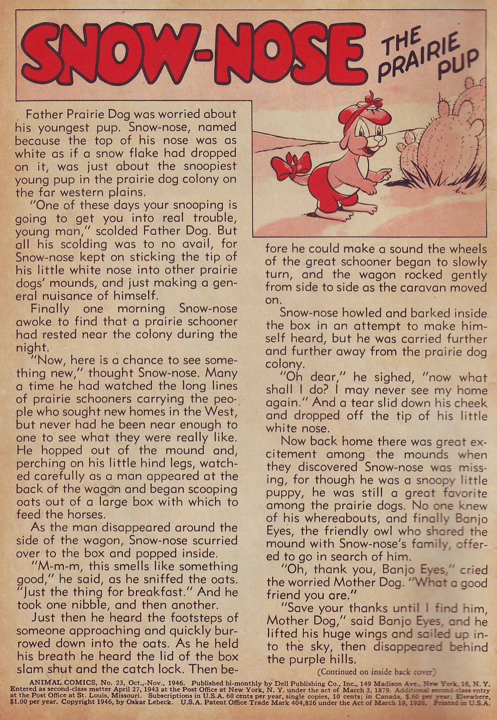 Read online Animal Comics comic -  Issue #23 - 2